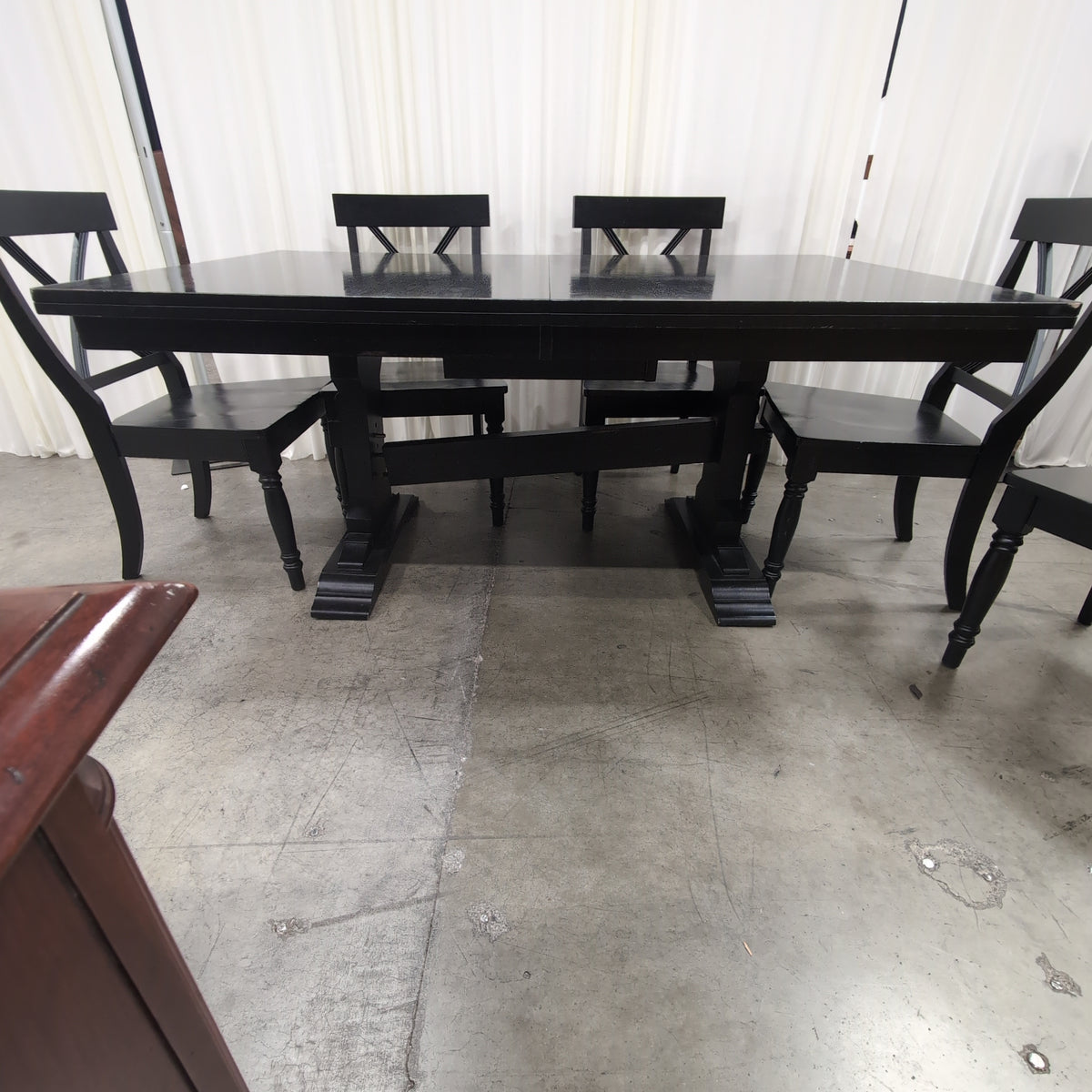 Black Wood X-Back Dining Chair