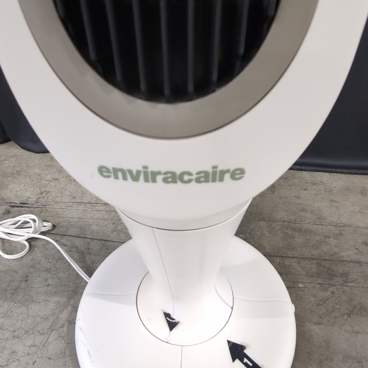 White Plastic Tower Fan with Digital Display