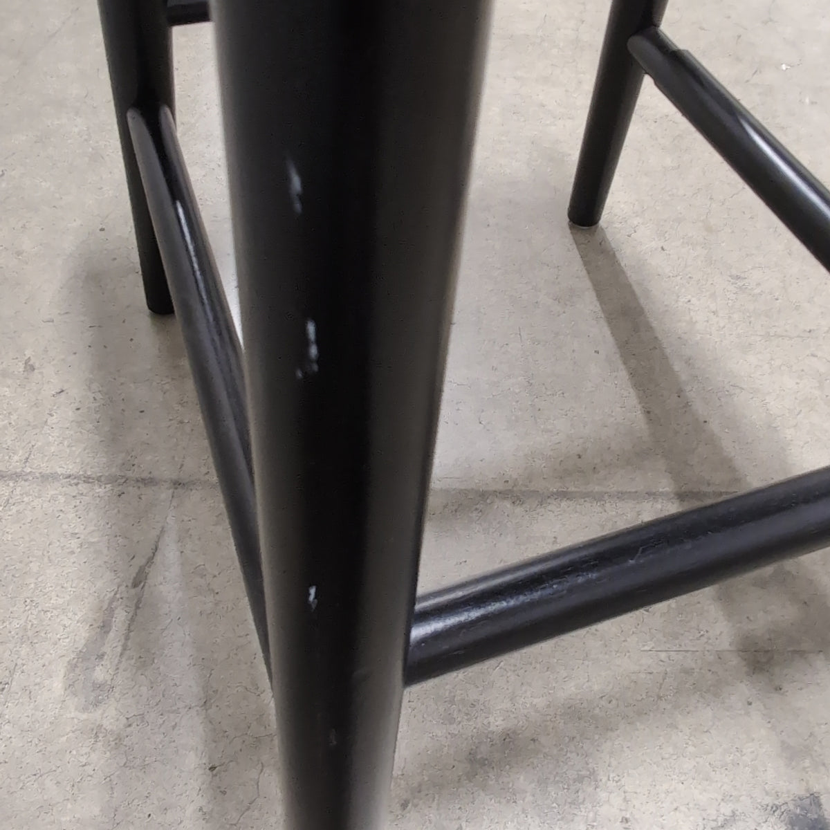 Black Frame Padded Square Seat Stool