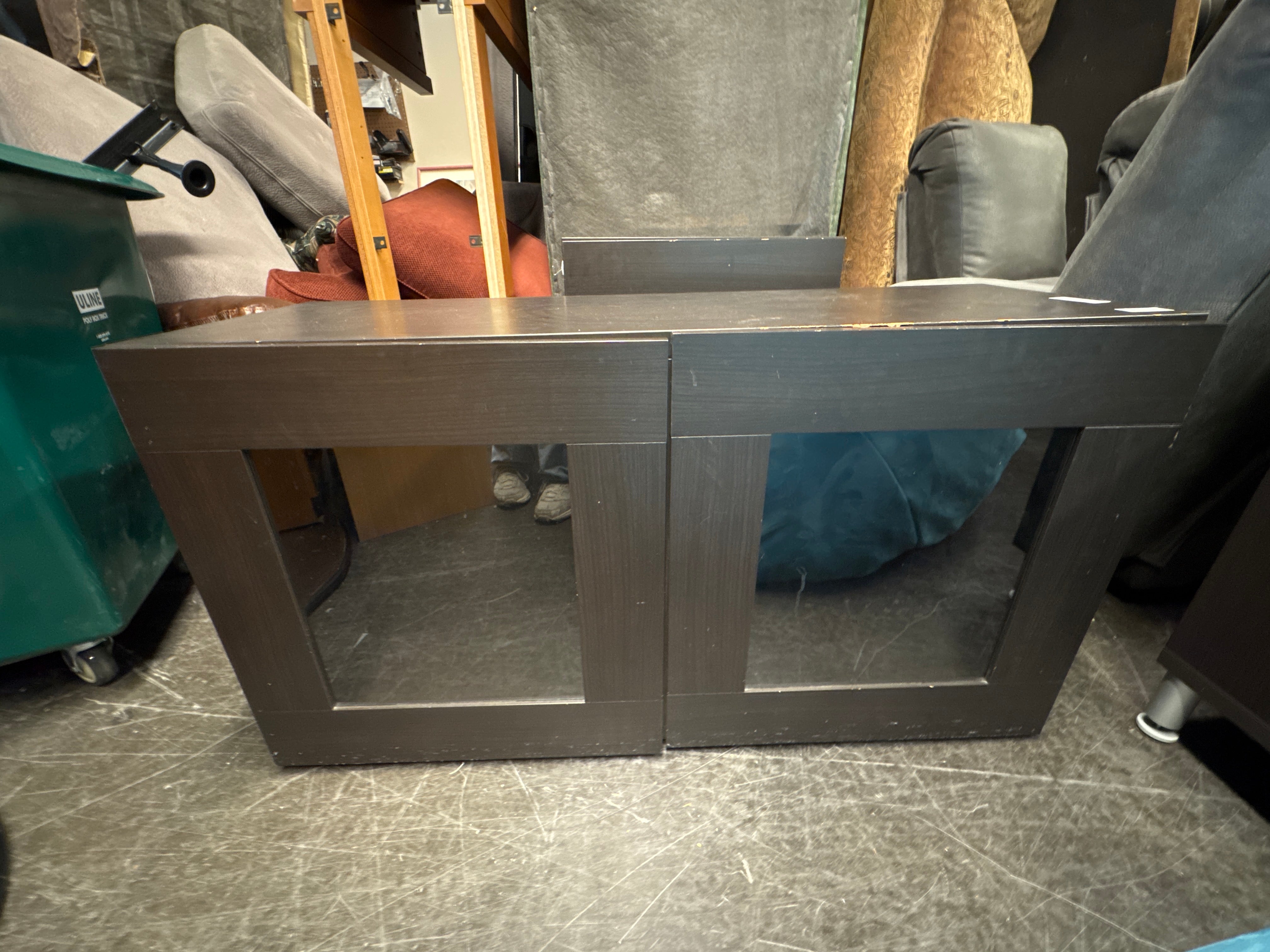 IKEA BESTÅ Double Door Cabinet – Dark Brown with Glass Doors - 3 Units Available