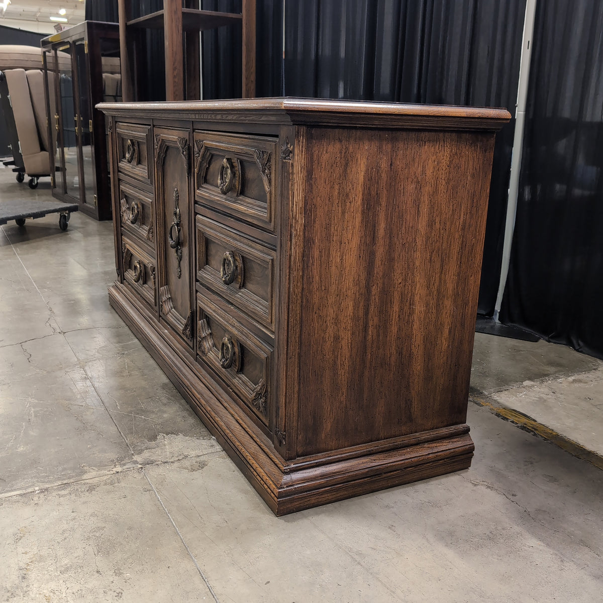 Stanley Furniture Traditional Style Wood Dresser with Ornate Hardware