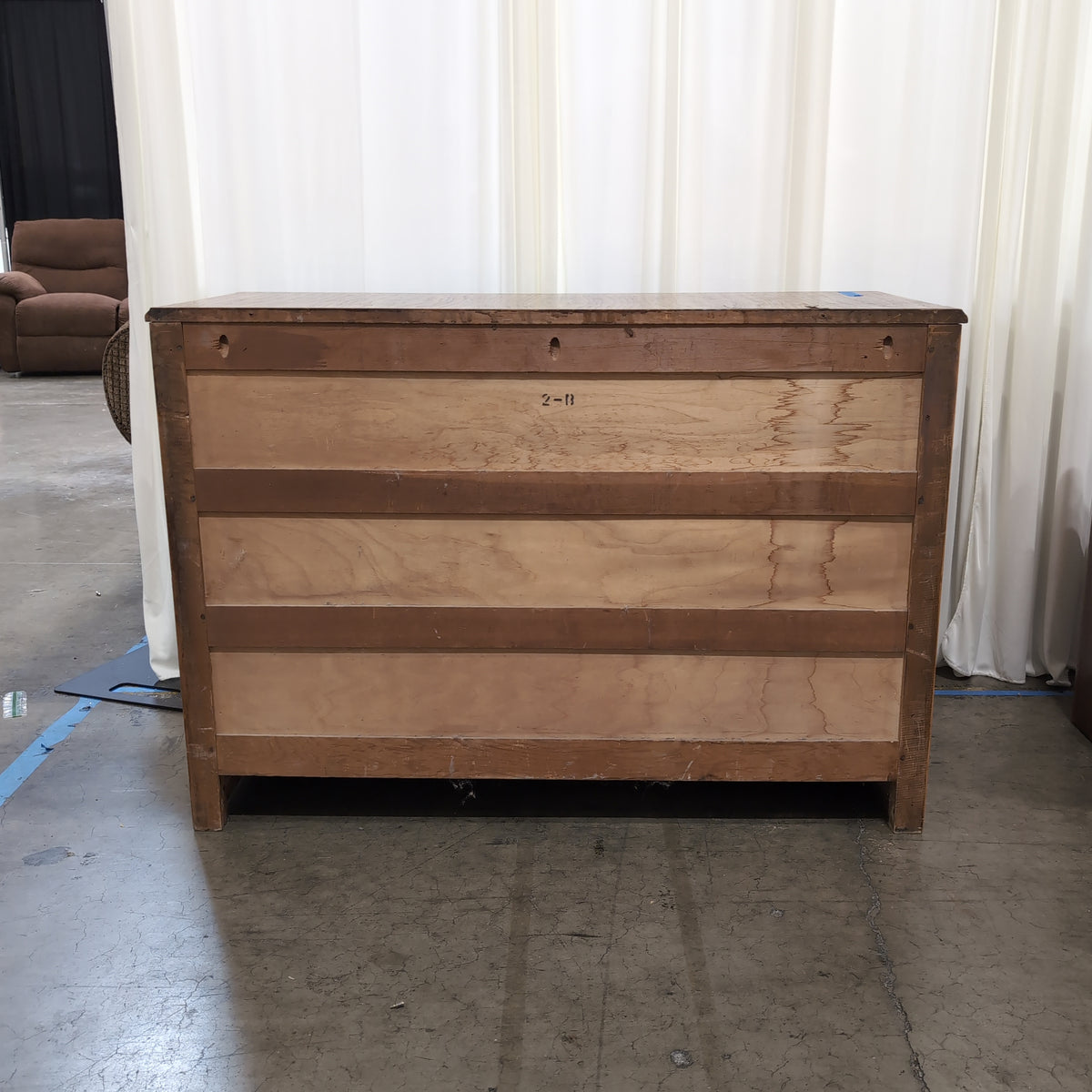 Vintage Style Wood Three-Drawer Dresser in Brown Stain
