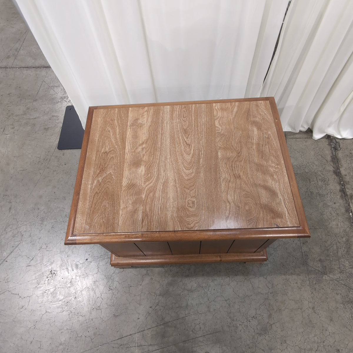 Traditional Brown Wood Three-Drawer End Table