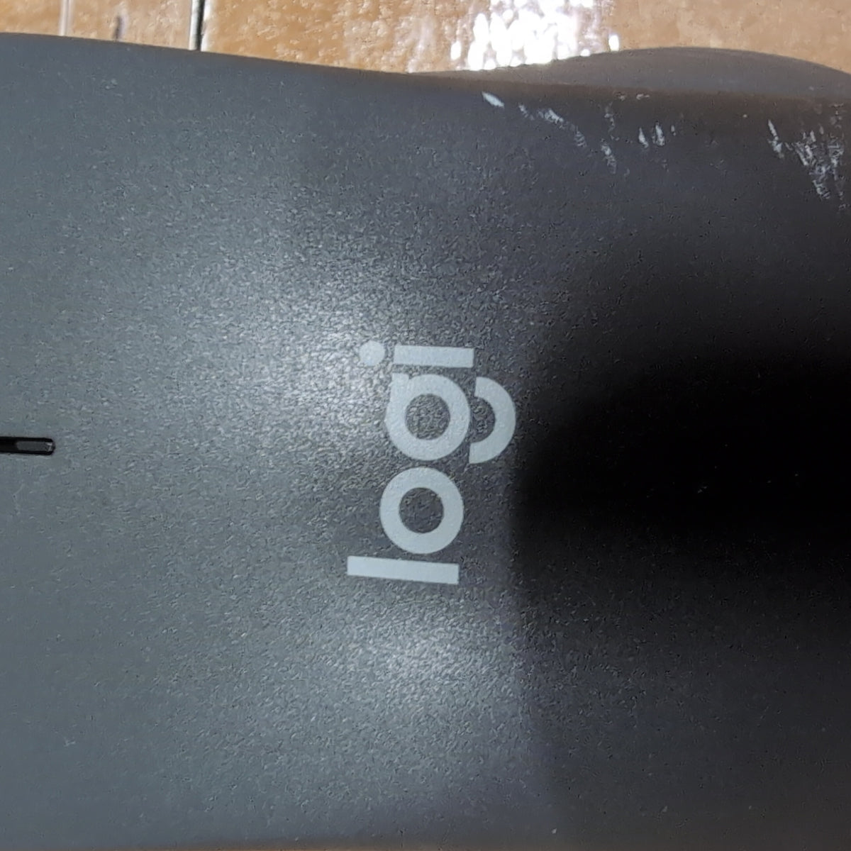 Logitech Dark Gray Computer Mouse in Plastic