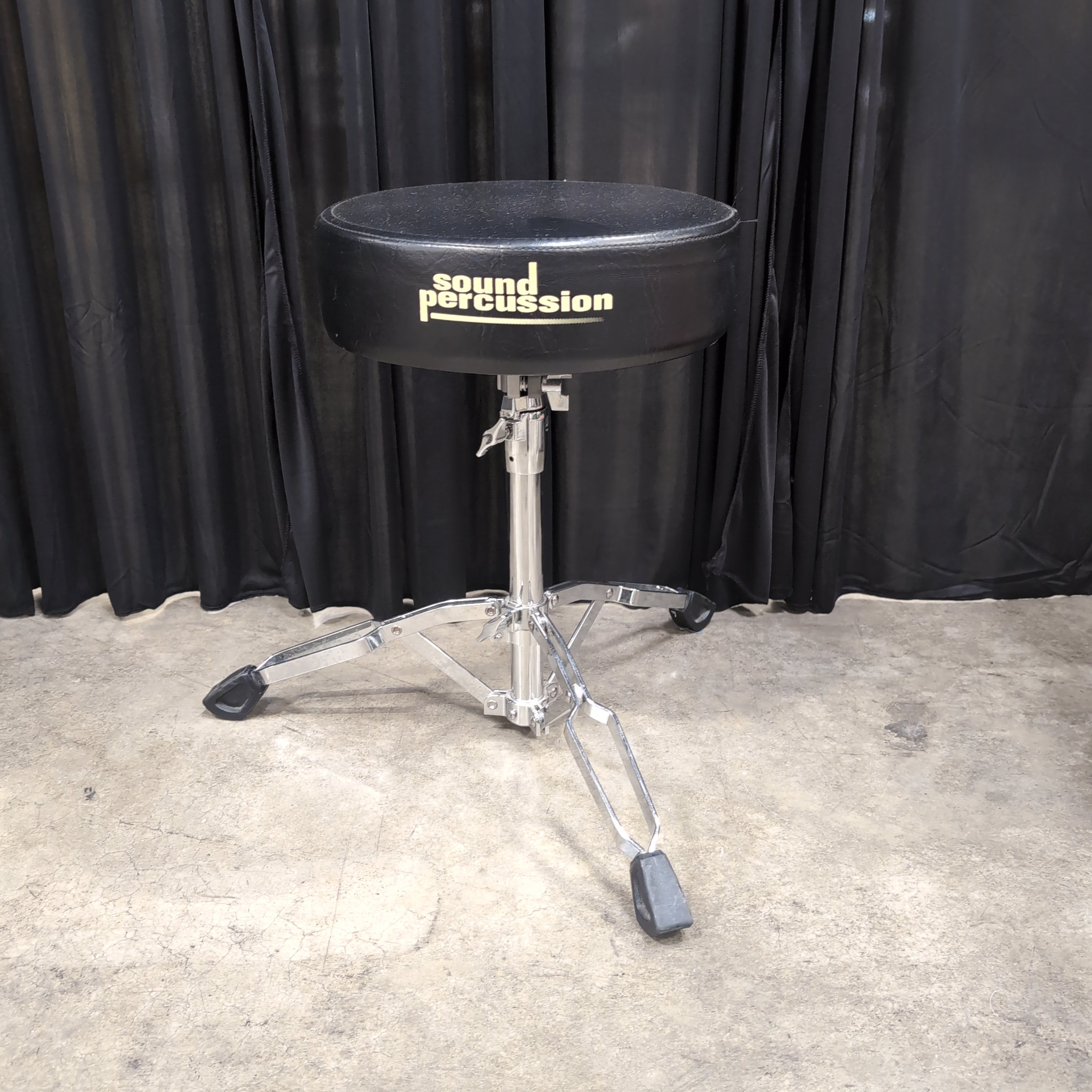 Padded Black Vinyl Drum Throne