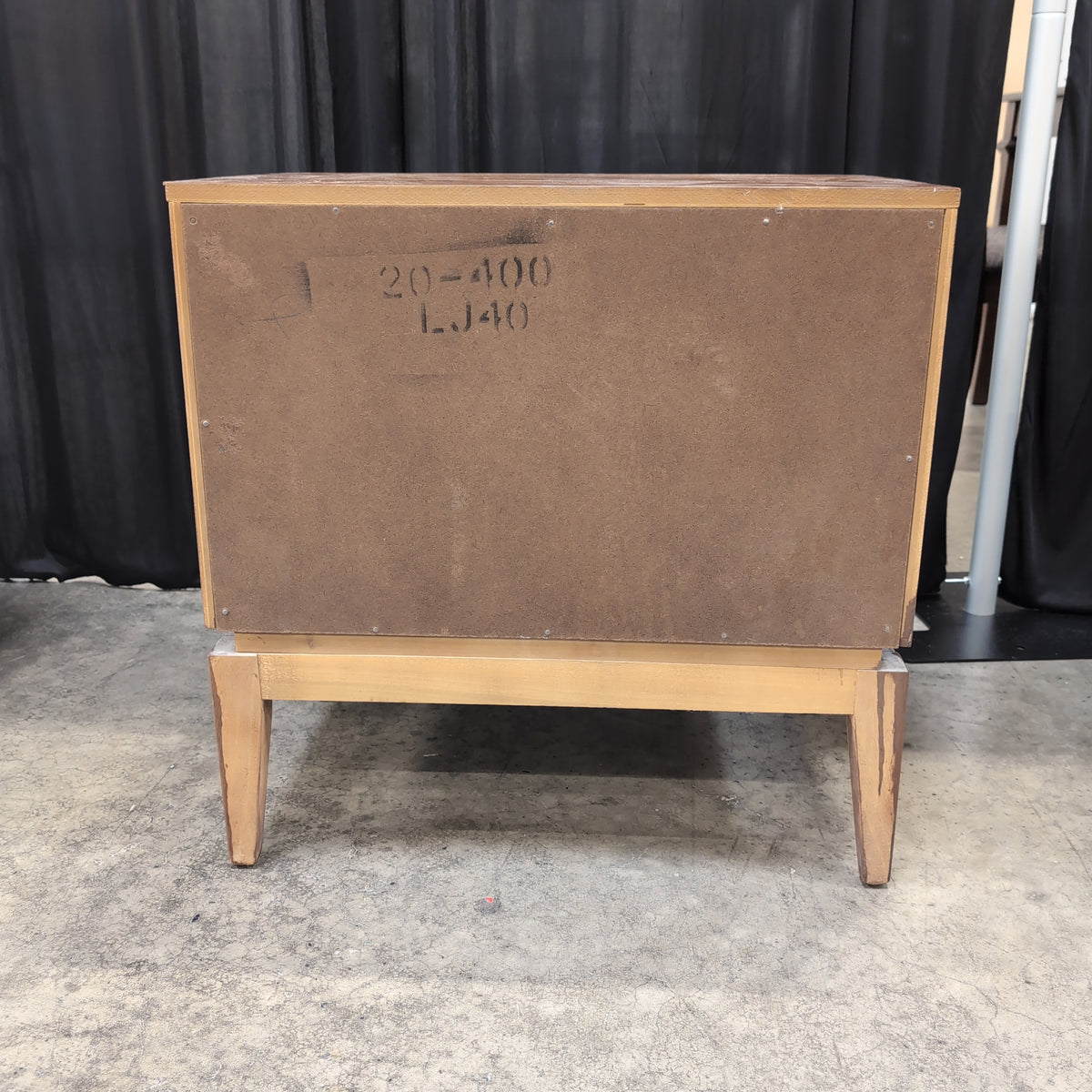 Mid-Century Modern Two-Drawer Nightstand with Integrated Pulls