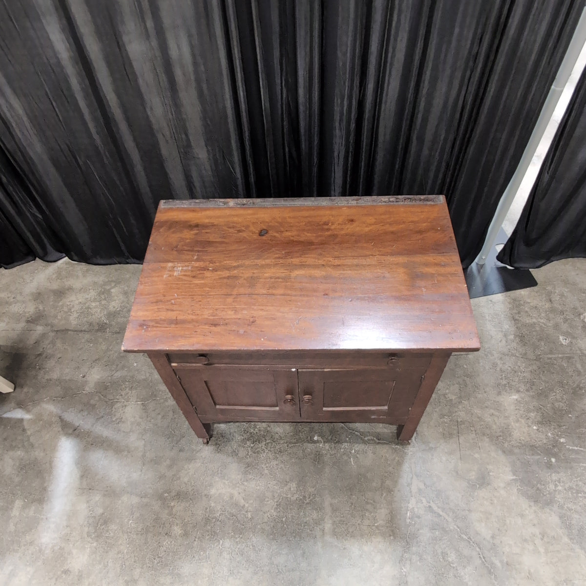 Rustic Dark Wood Buffet with Cabinet Doors