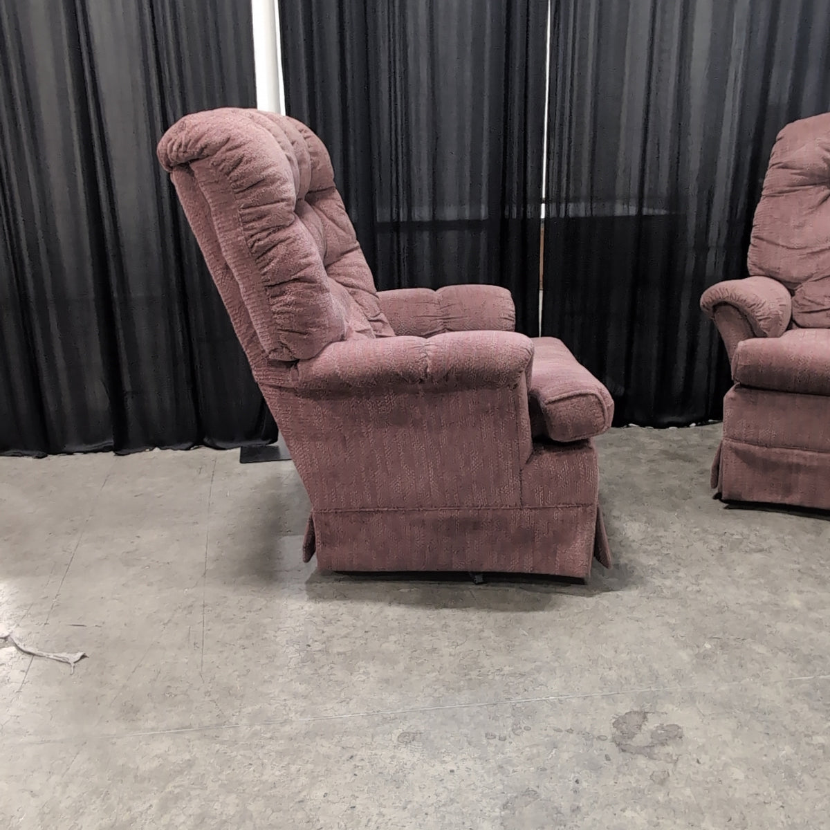 Best Chairs Inc. Plush Dusty Rose Tufted Fabric Recliner