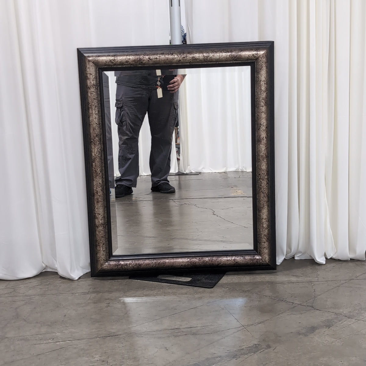 Ornate Dark Bronze Rectangular Wall Mirror