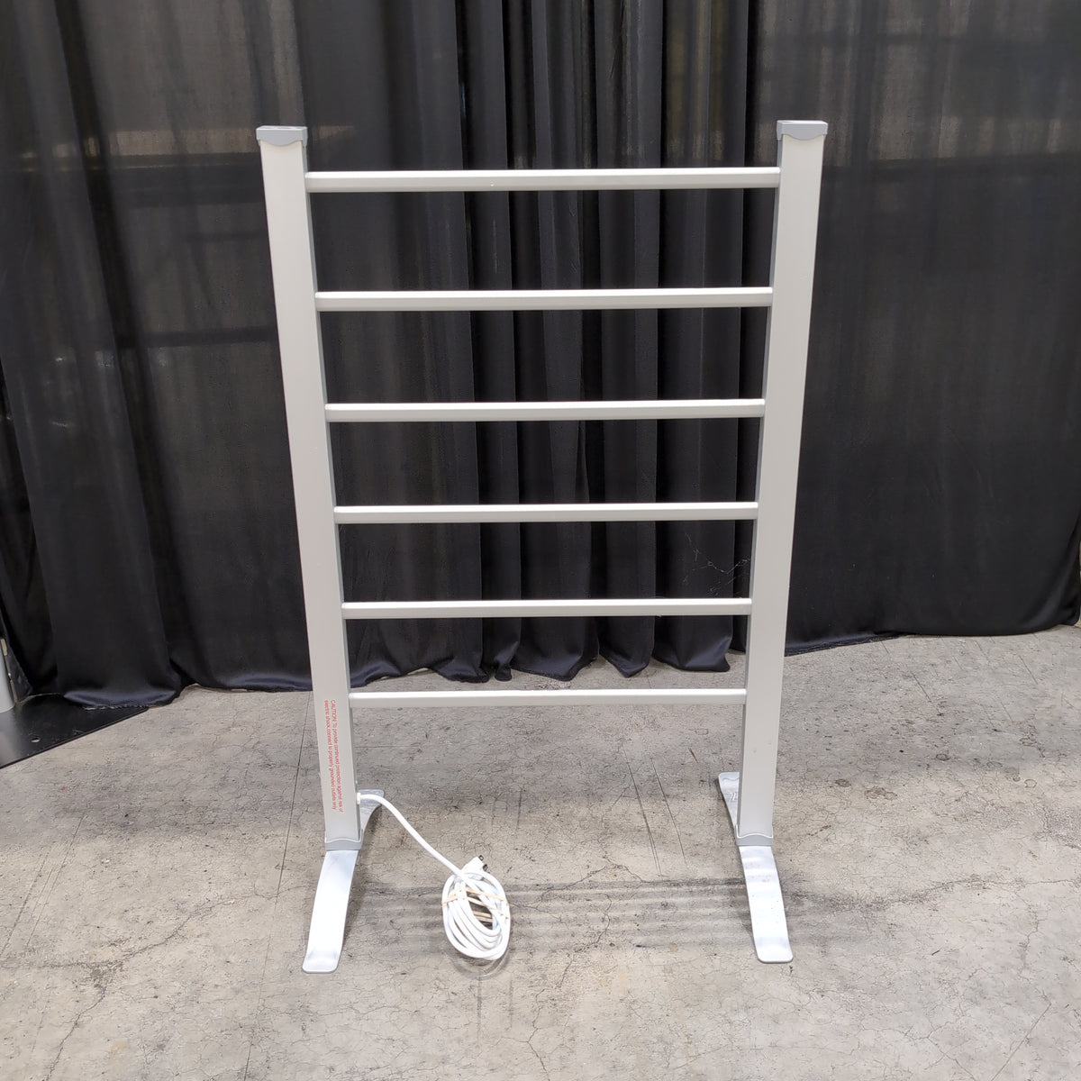 Silver Freestanding Electric Heated Towel Rack with Timer