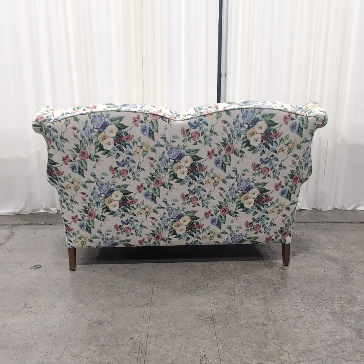 Chintz Floral Upholstered Rolled Arm Couch