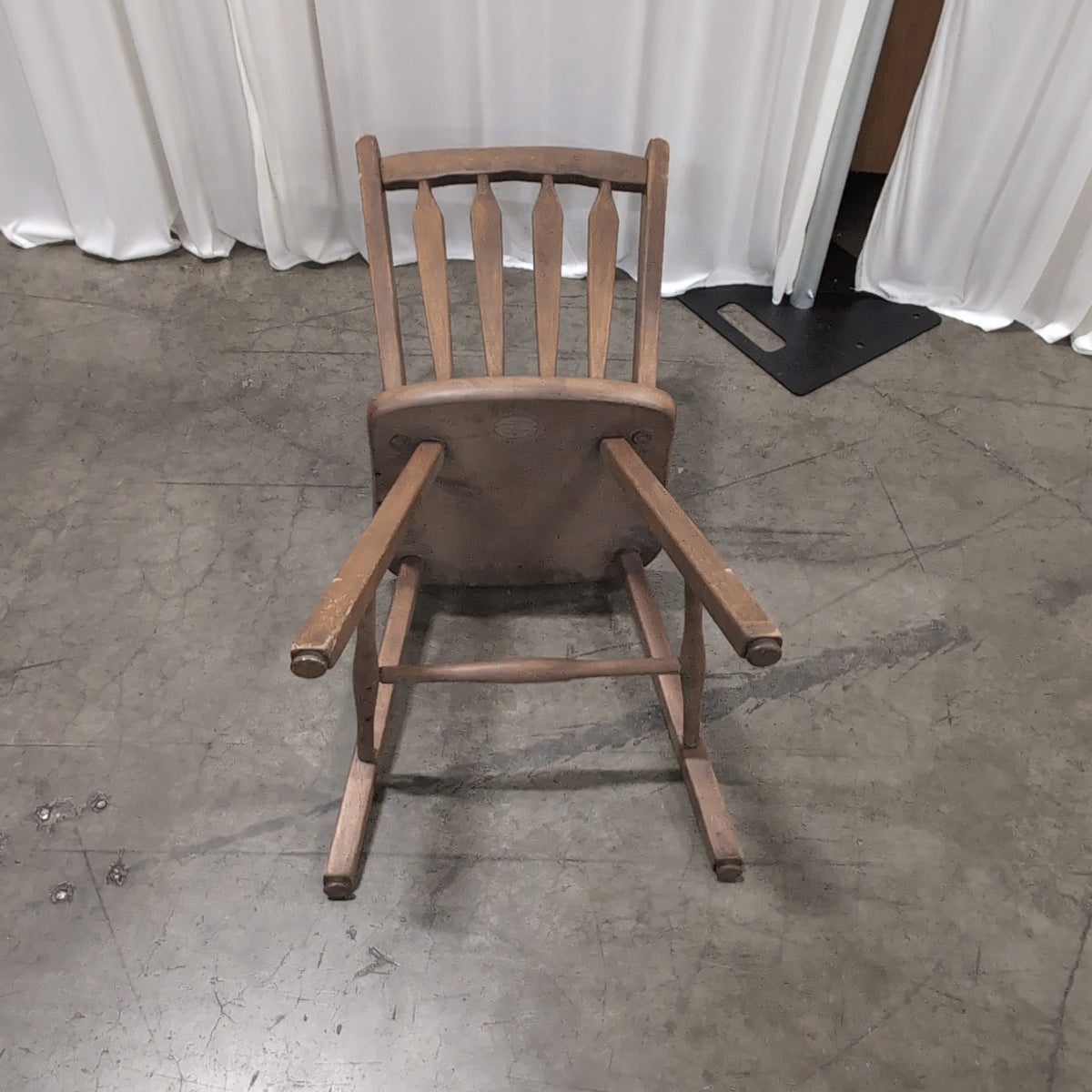 Cushman Colonial Brown Stained Wood Spindle Back Chair
