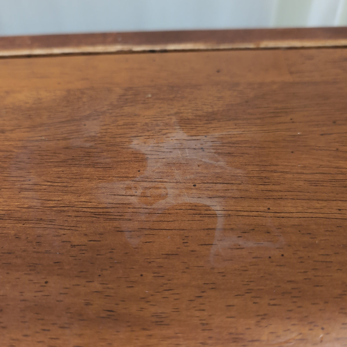 Warm Cherry Finish Wood Dining Table with Extension Leaf