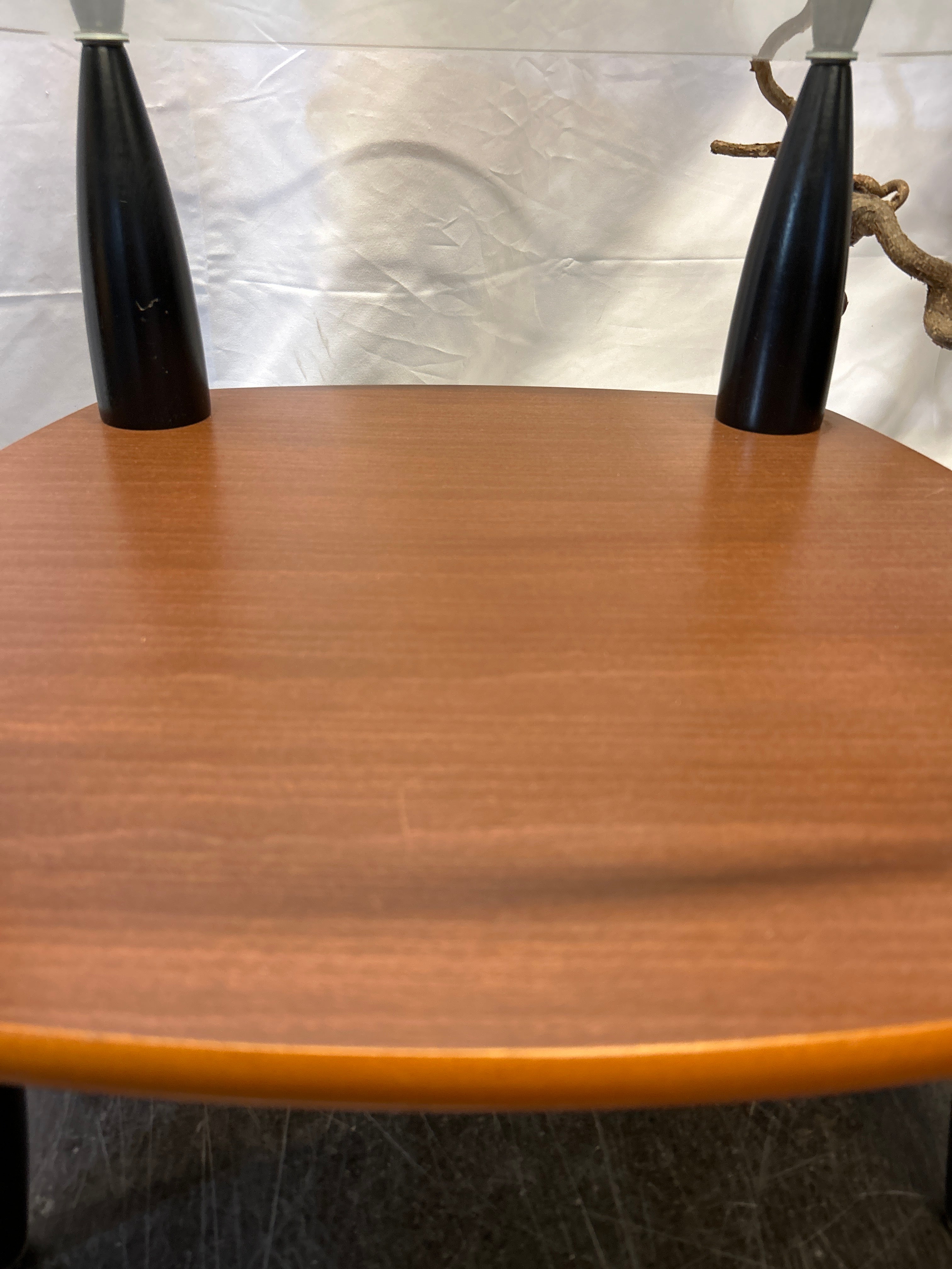 Glass Coffee Table with Black and Wood Base