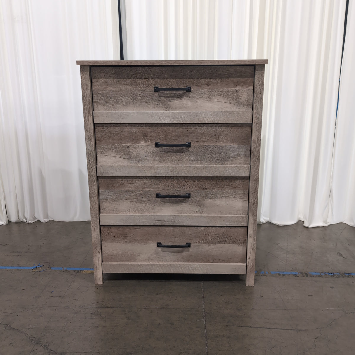 Sauder Rustic Weathered Wood Four-Drawer Dresser
