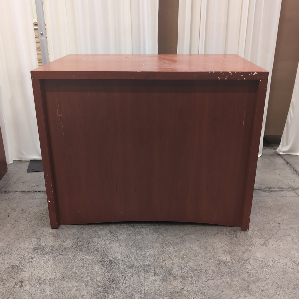 Cherry Finish Two-Drawer Storage Cabinet with Lock
