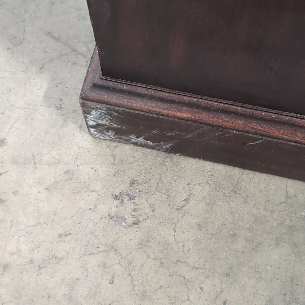 Henkel Moore Traditional Dark Wood Executive Desk with Brass Hardware