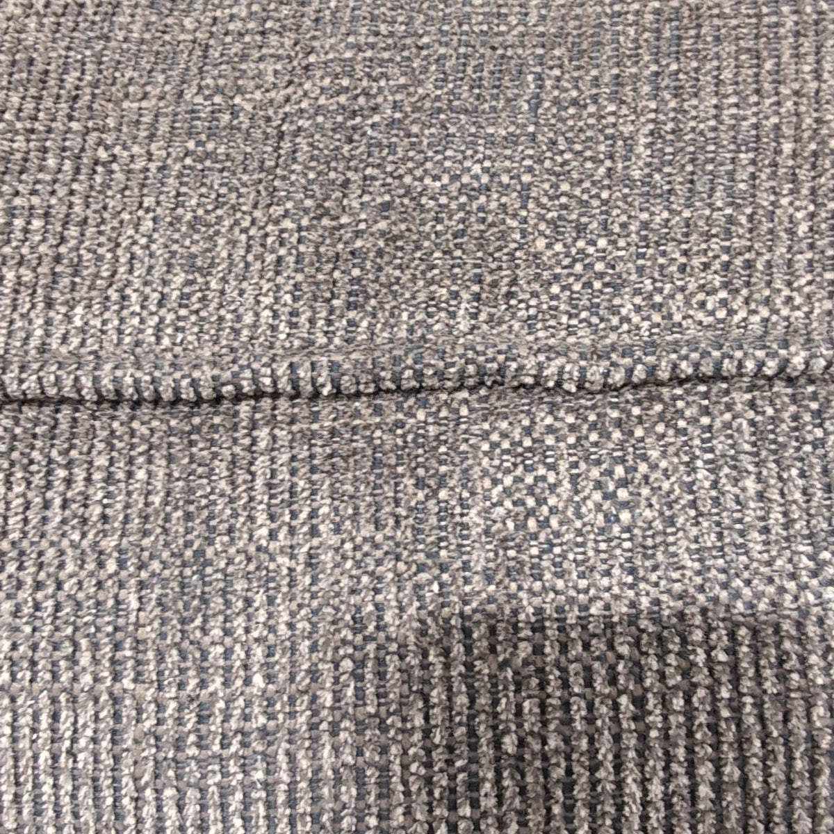 Textured Charcoal Fabric Couch with Rolled Arms