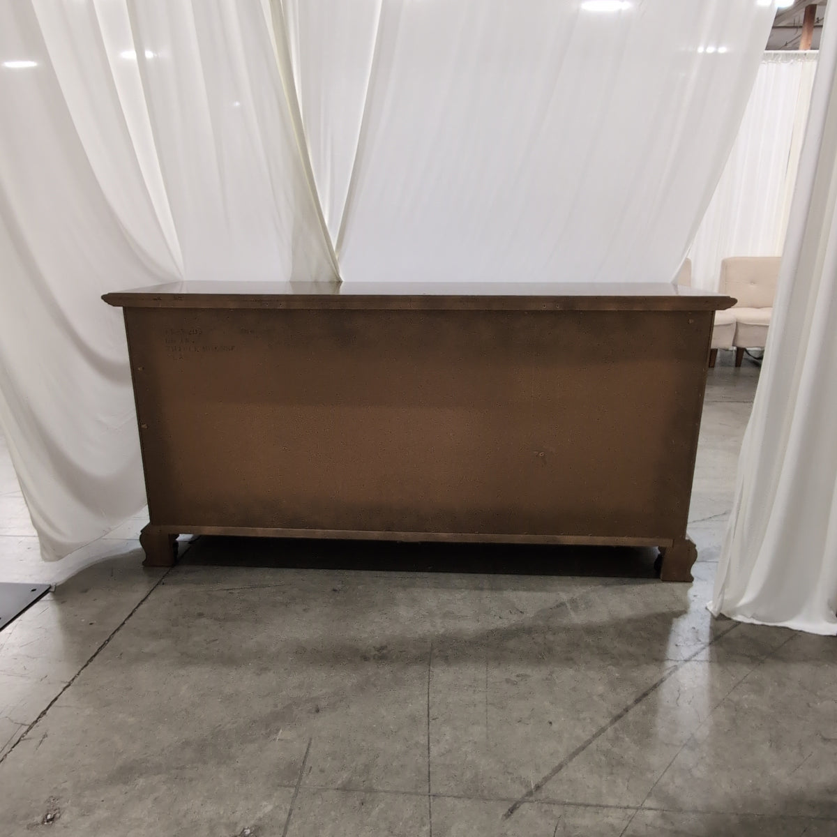 PEDIMENT M Traditional Brown Wood Dresser with Ornate Hardware