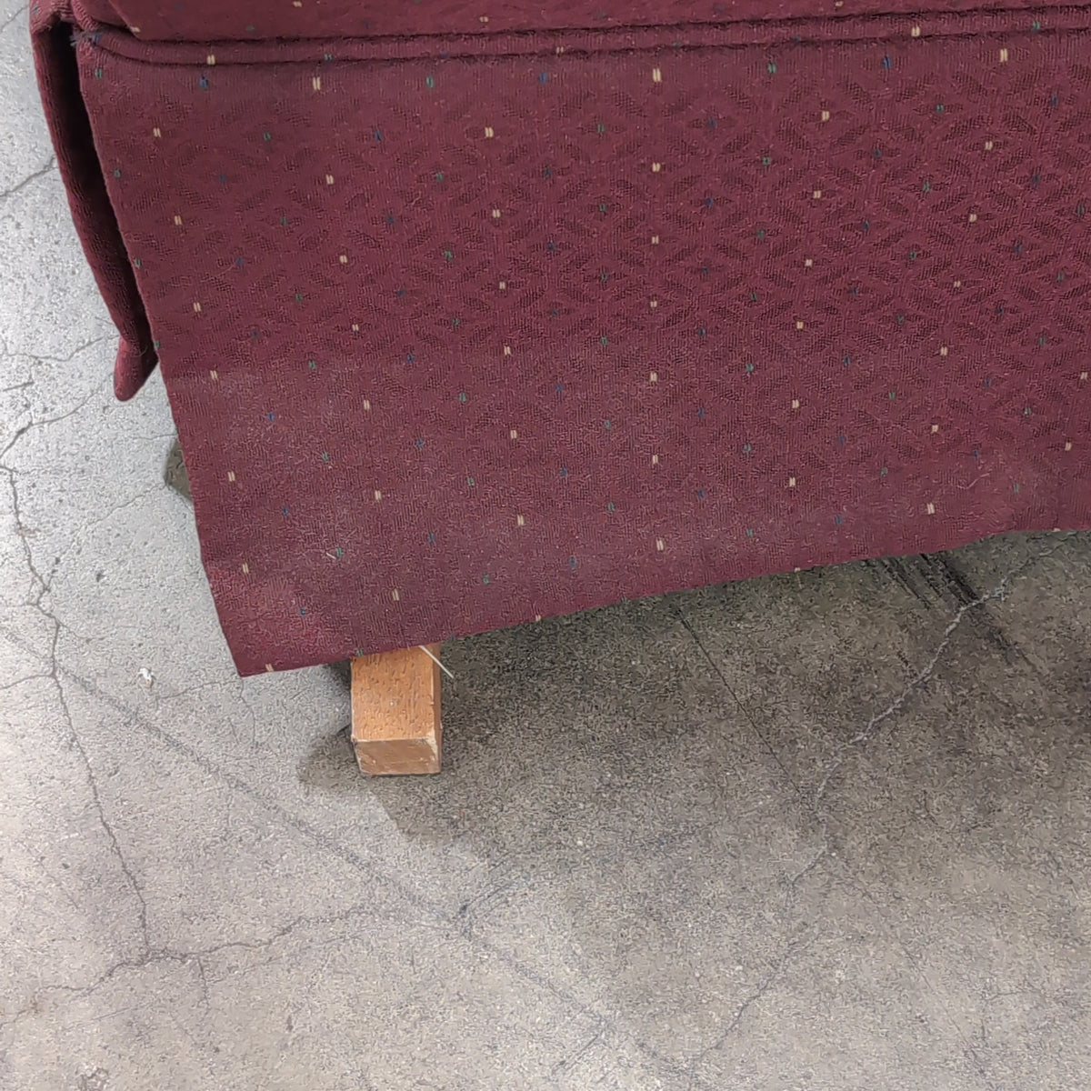 Deep Red Tufted Recliner in Fabric