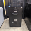 HON Black Two-Drawer Filing Cabinet in Metal