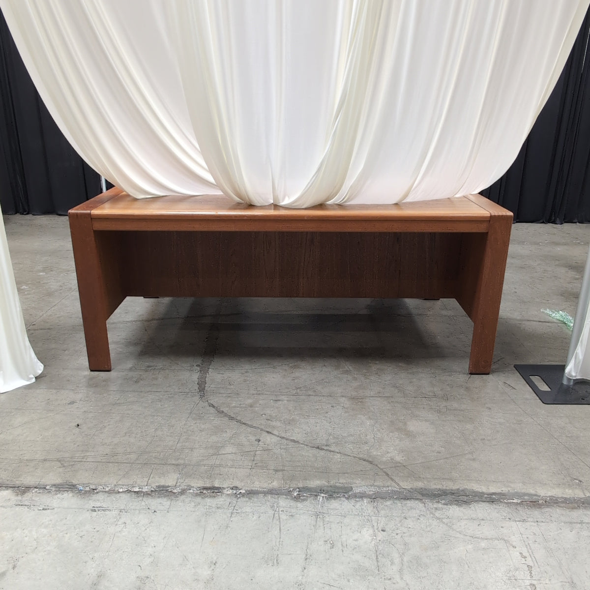 Warm Wood Executive Desk with Multiple Drawers