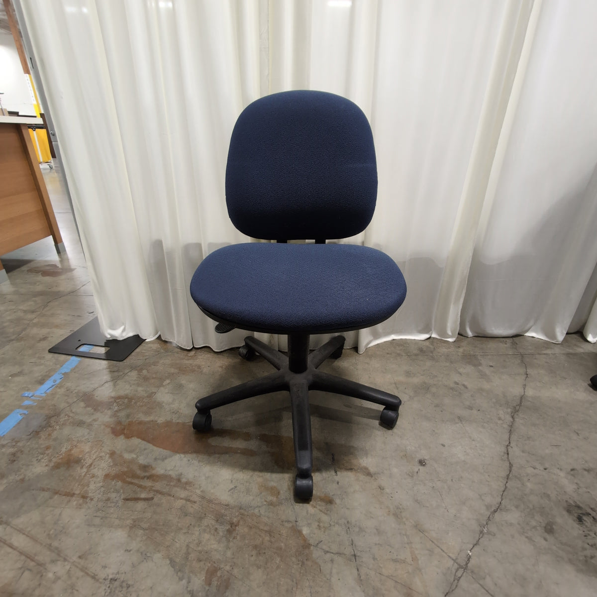 Blue Fabric Swivel Office Chair