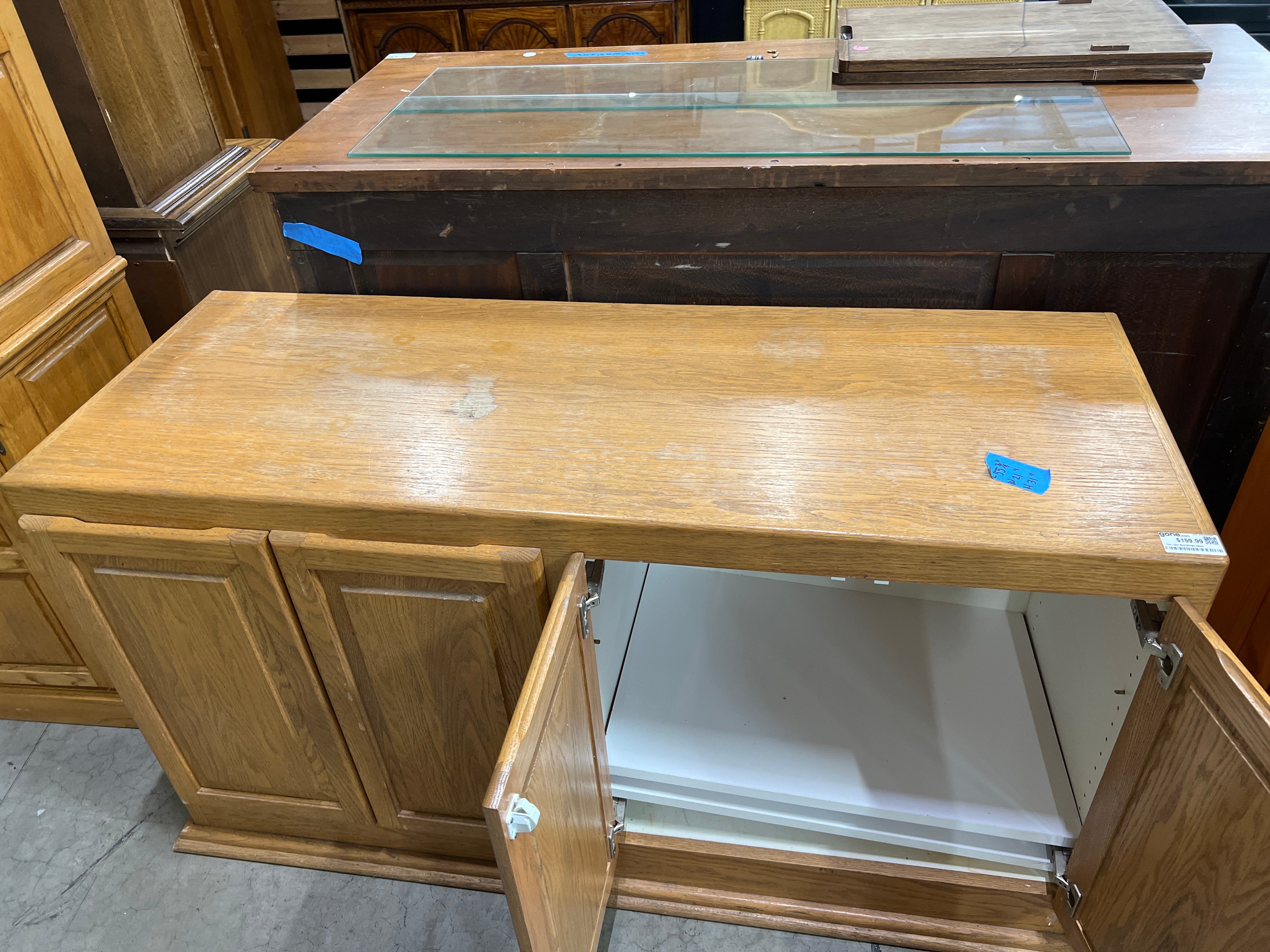 Four-Door Wood Storage Cabinet