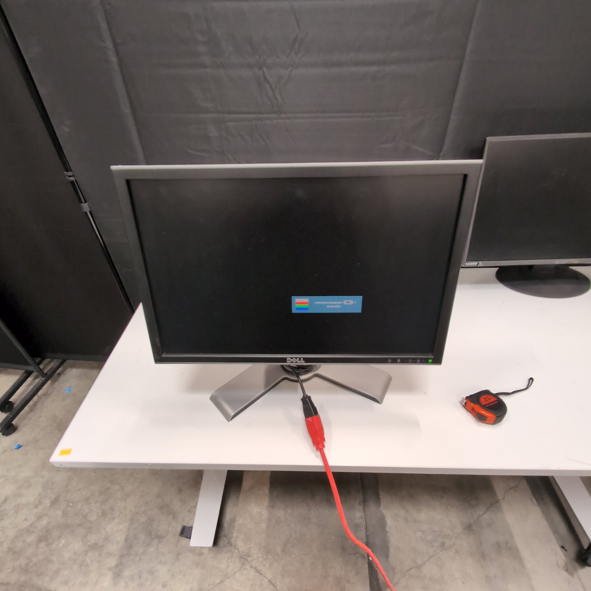 DELL Black Flat Panel Monitor with Silver Stand