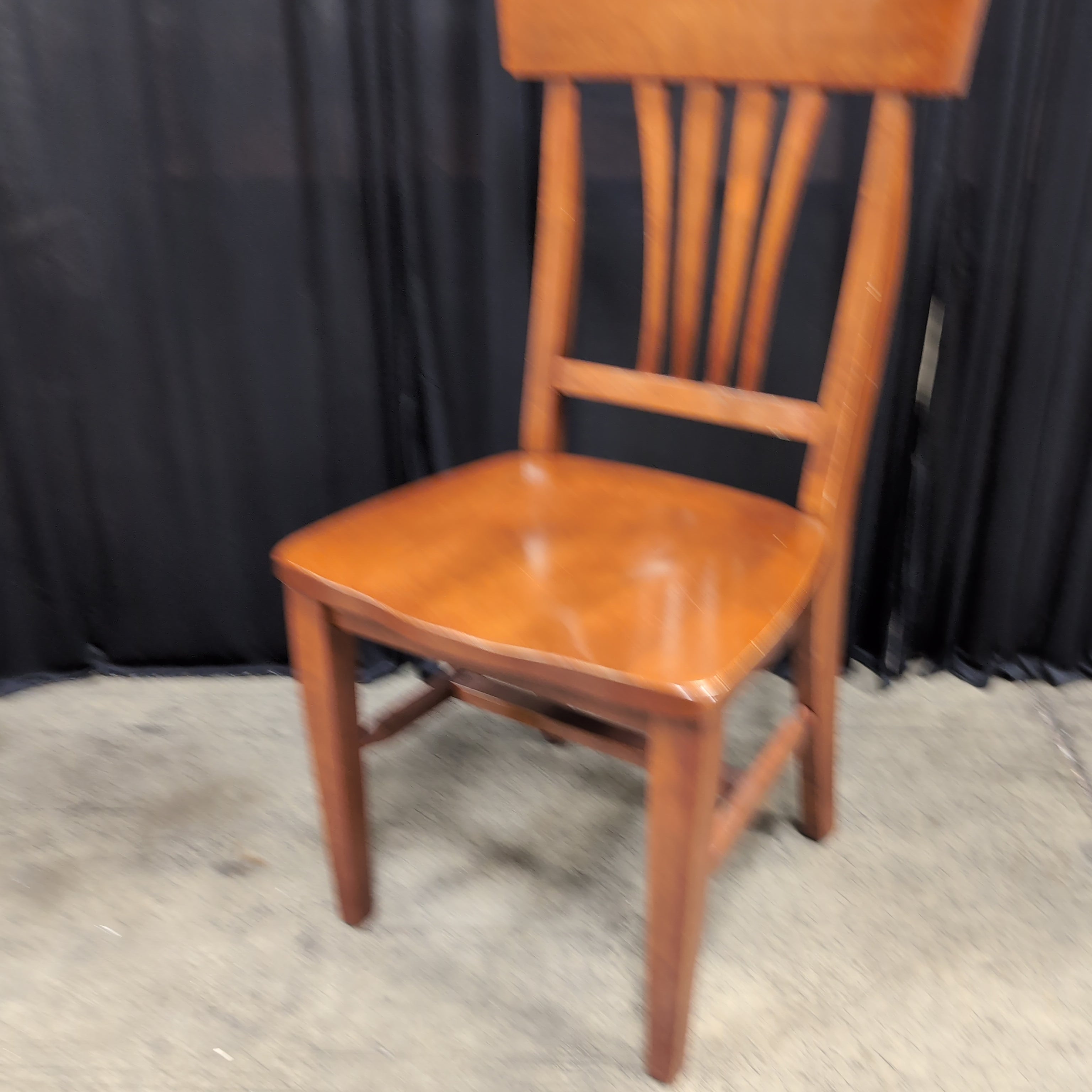 Reddish-Brown Mission Style Slat Back Dining Chair