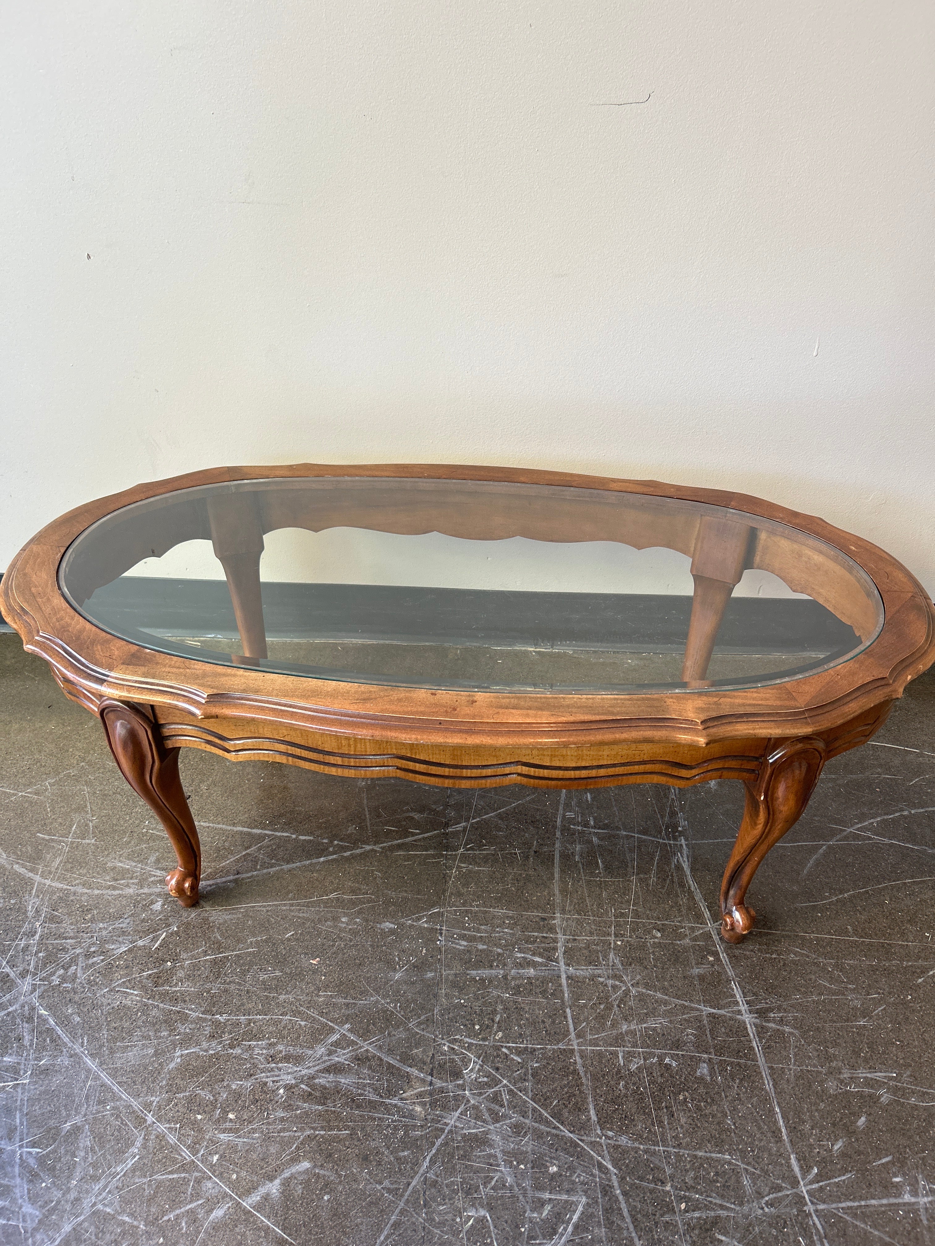 Oval Glass Coffee Table