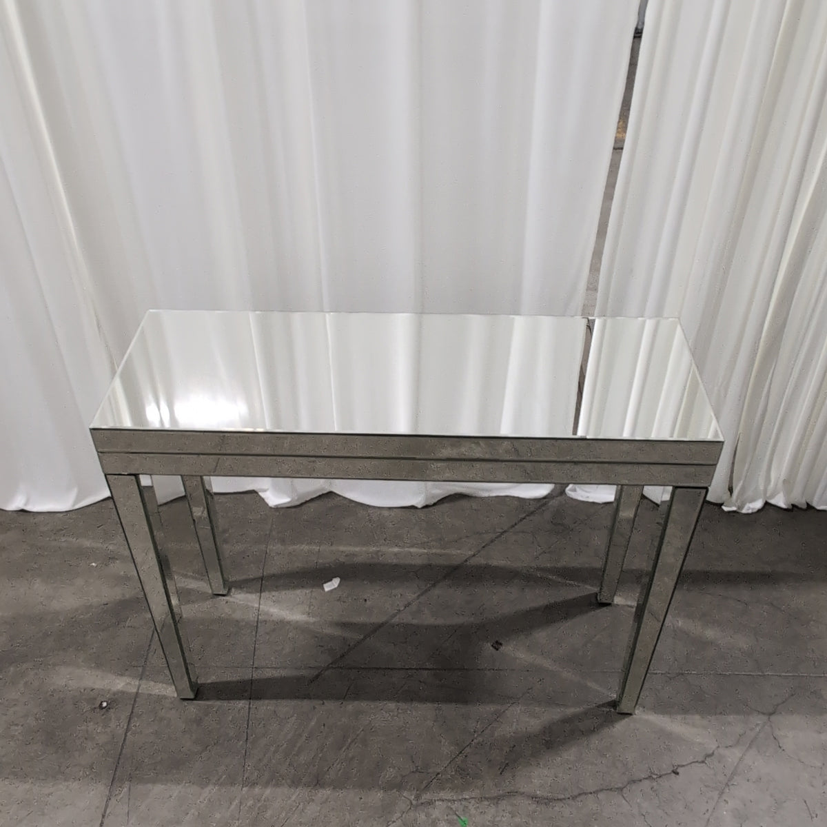 Modern Mirrored Glass Console Table