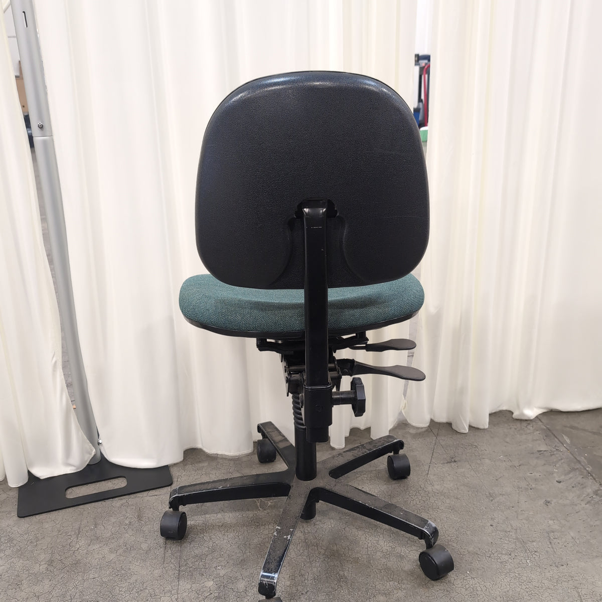 Dark Teal Fabric Swivel Office Chair