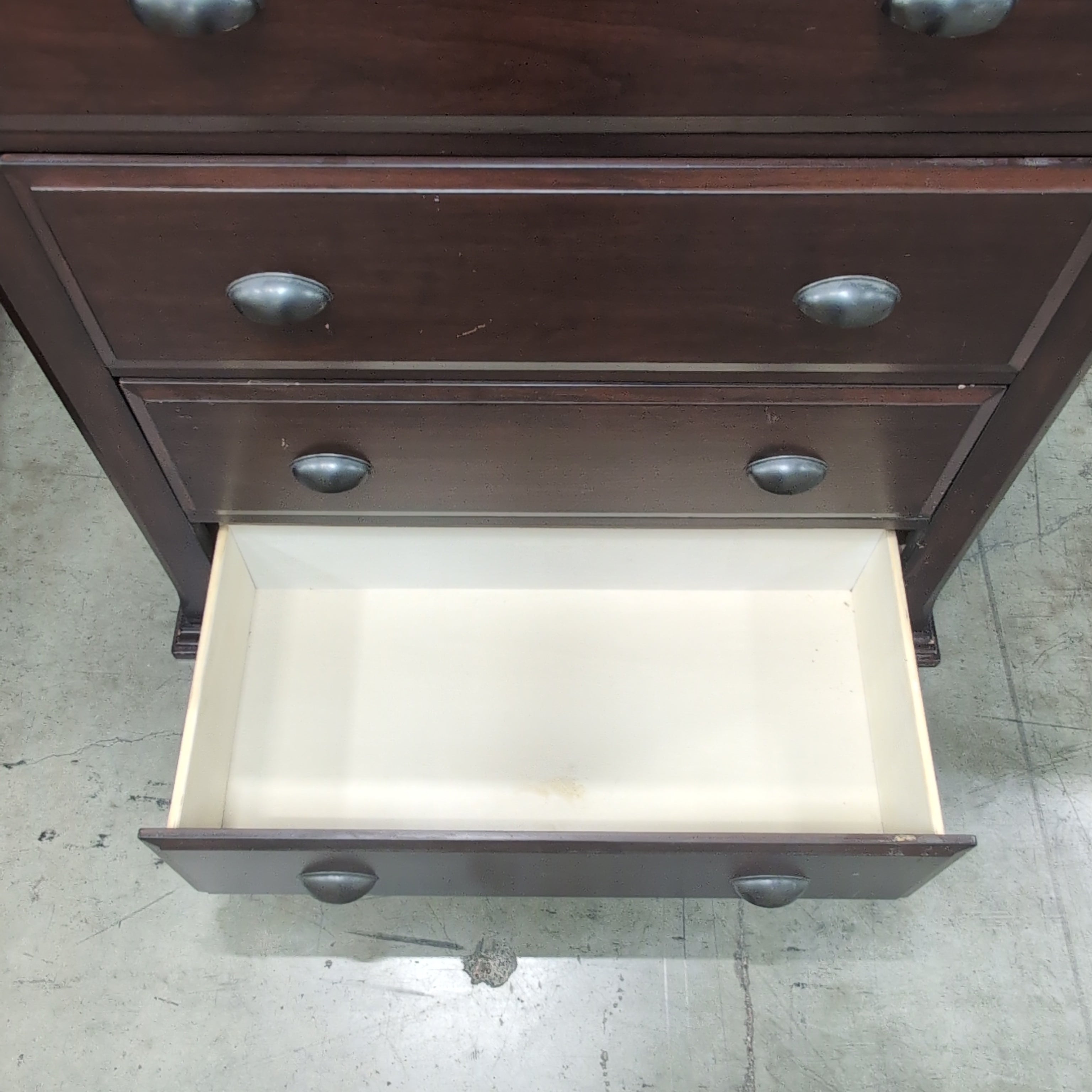 Traditional Dark Wood Six-Drawer Dresser