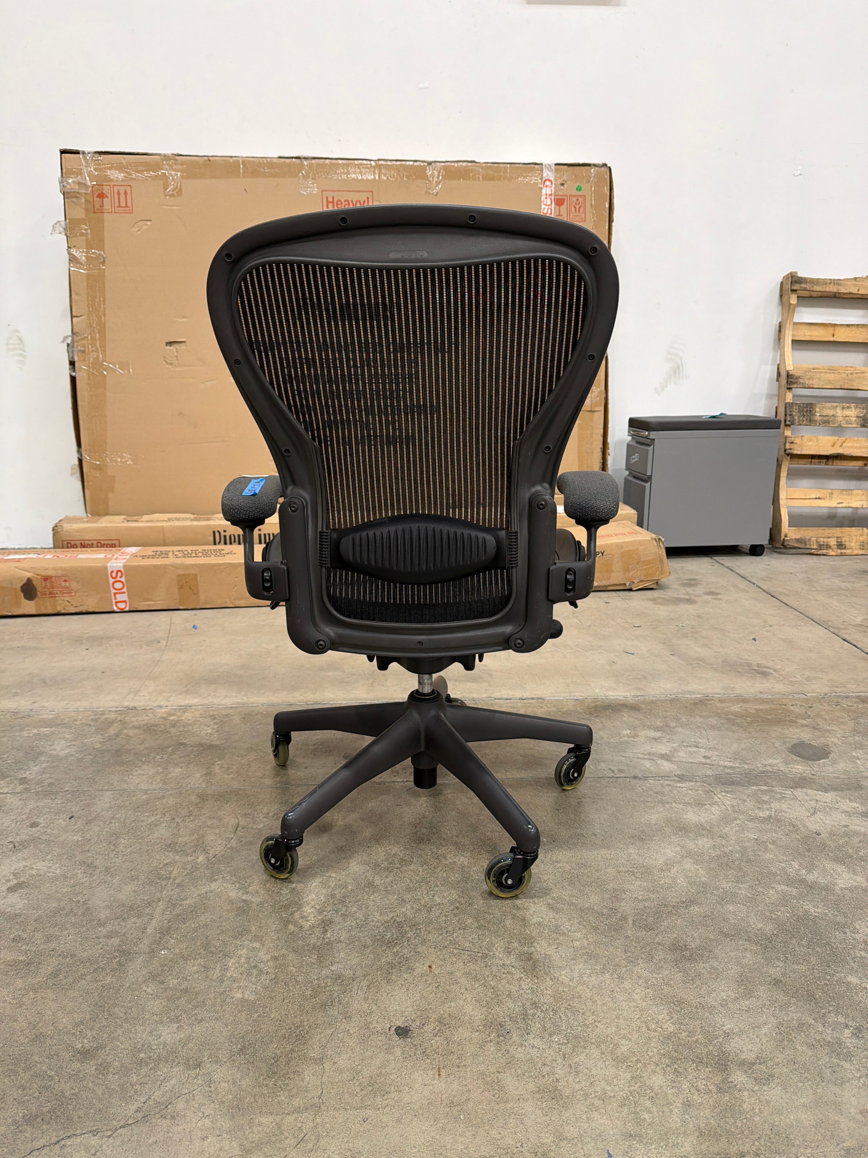 Black Mesh Ergonomic Herman Miller C2 Office Chair with Adjustable Arms