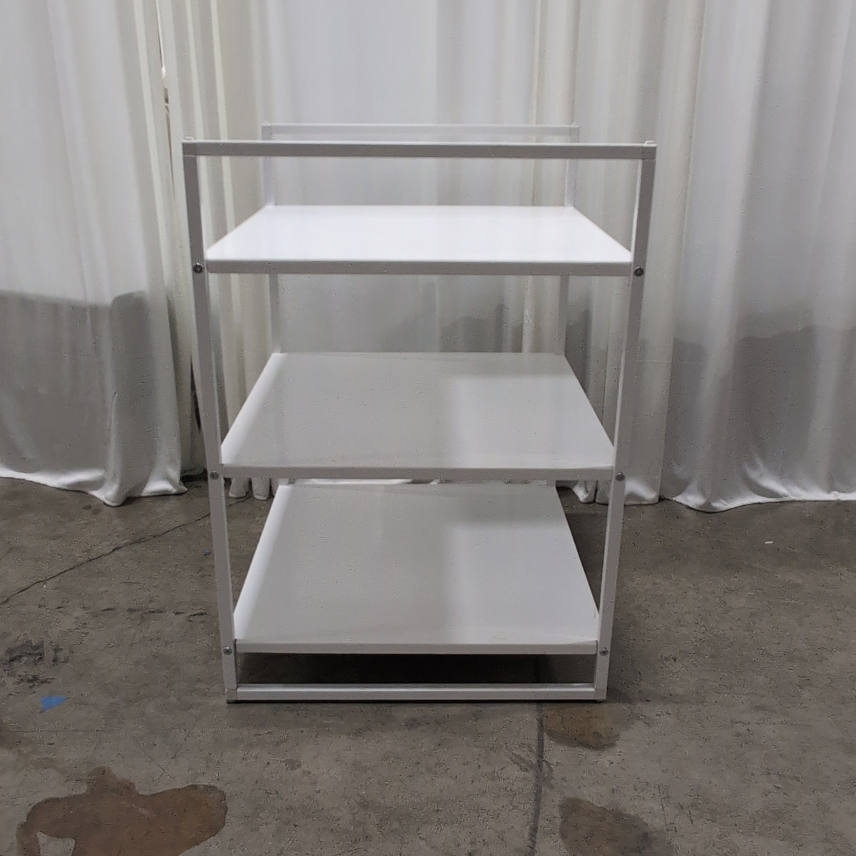 White Three-Shelf Open Bookcase