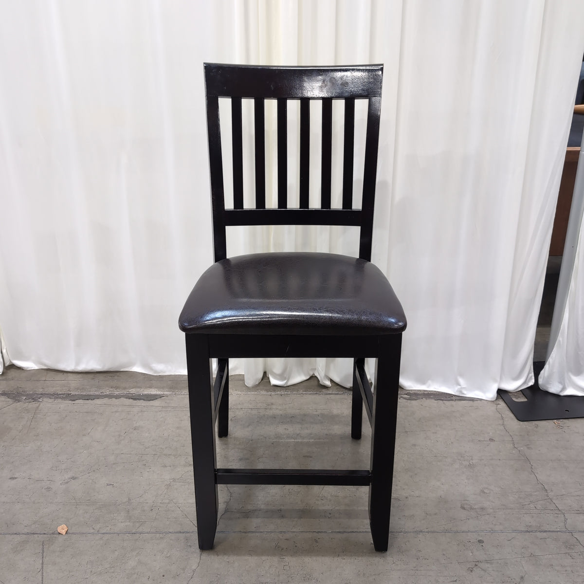 Dark Wood Rectangular Dining Table with Six Chairs
