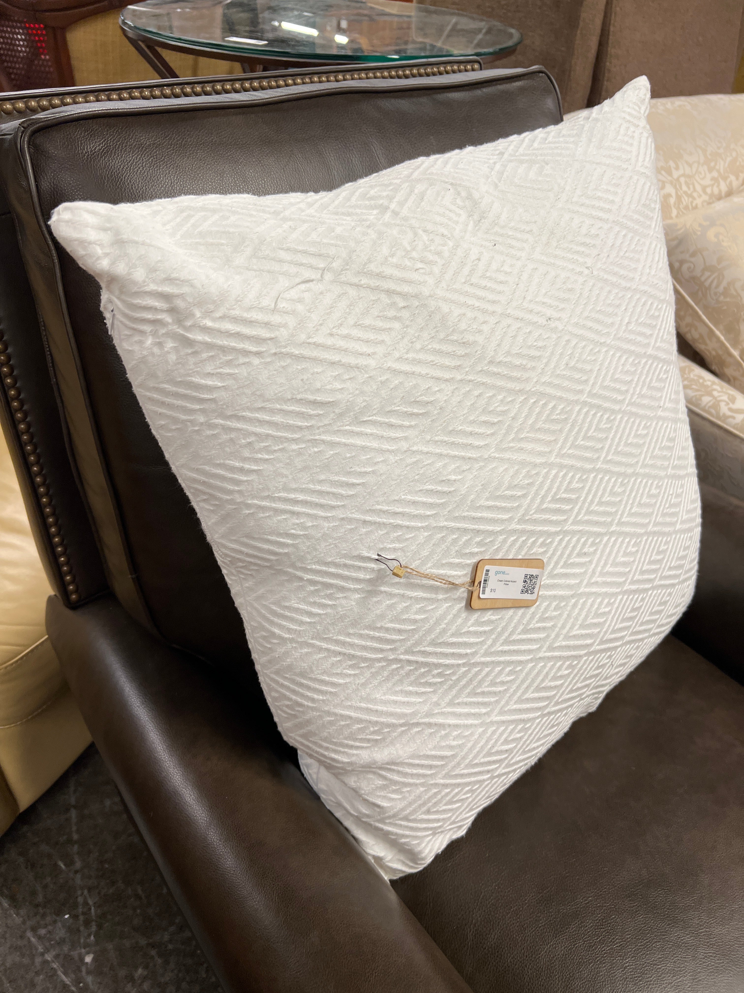 Cream Colored Accent Pillow