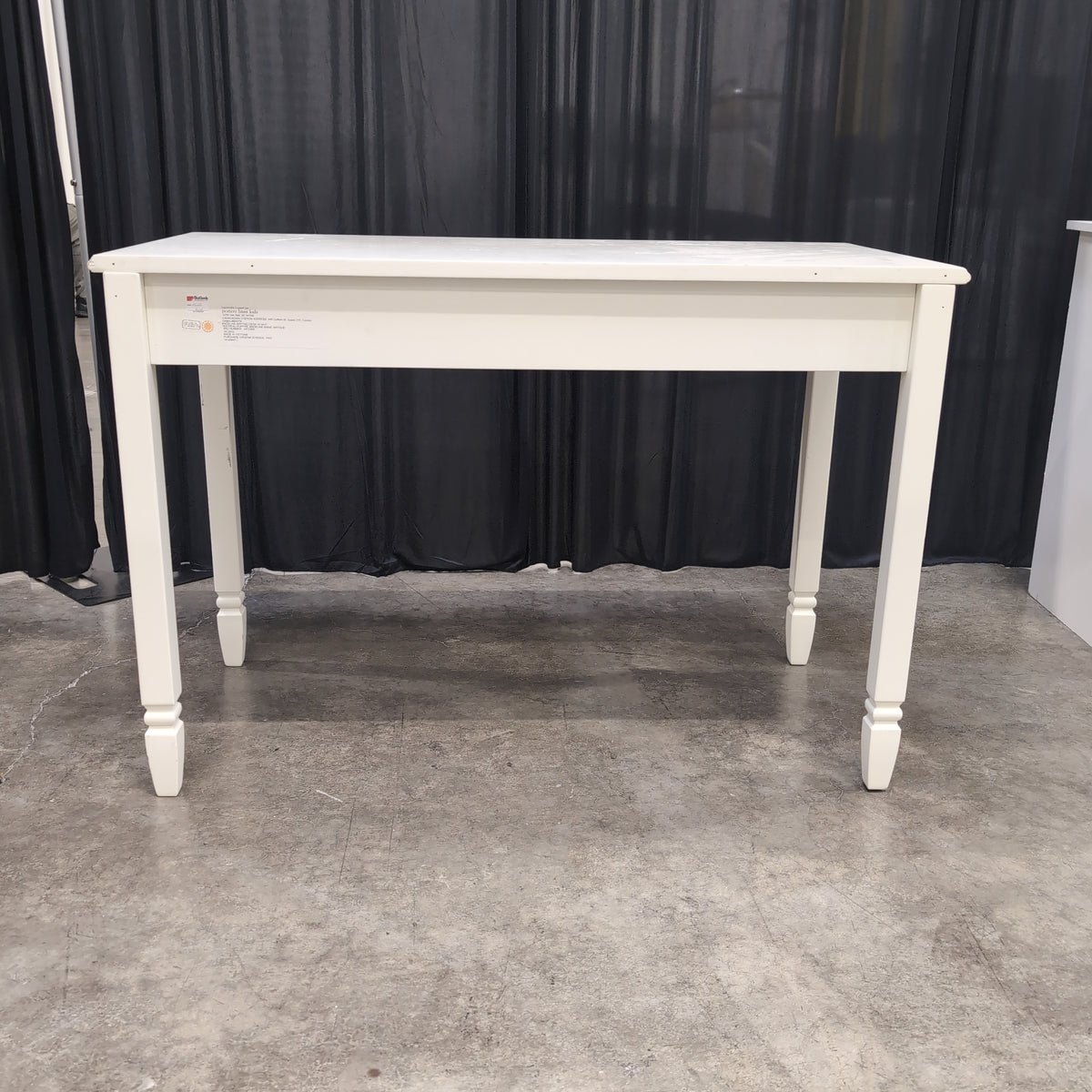 Cream Wood Two-Drawer Desk