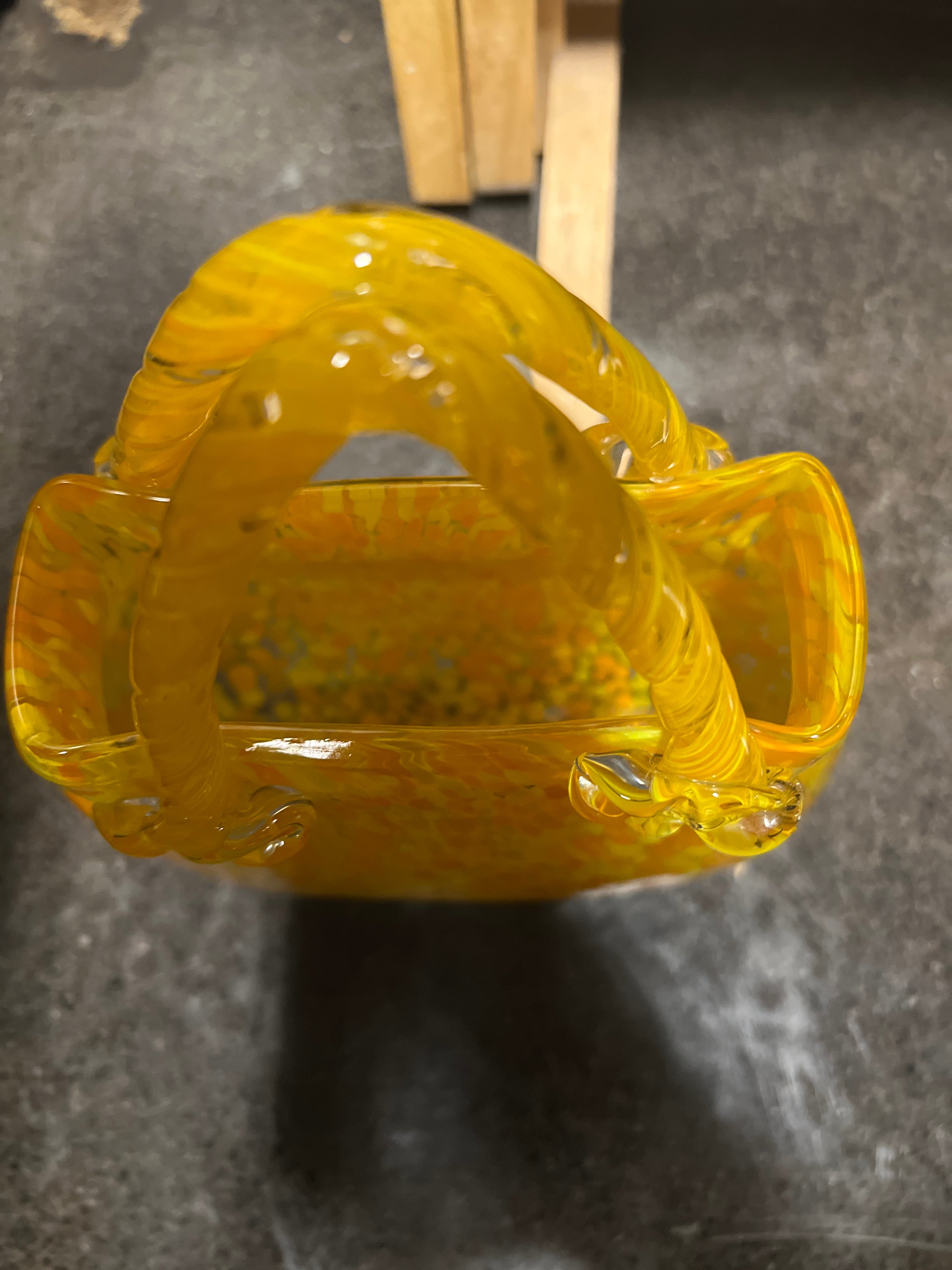 Yellow And Orange Decorative Glass Purse