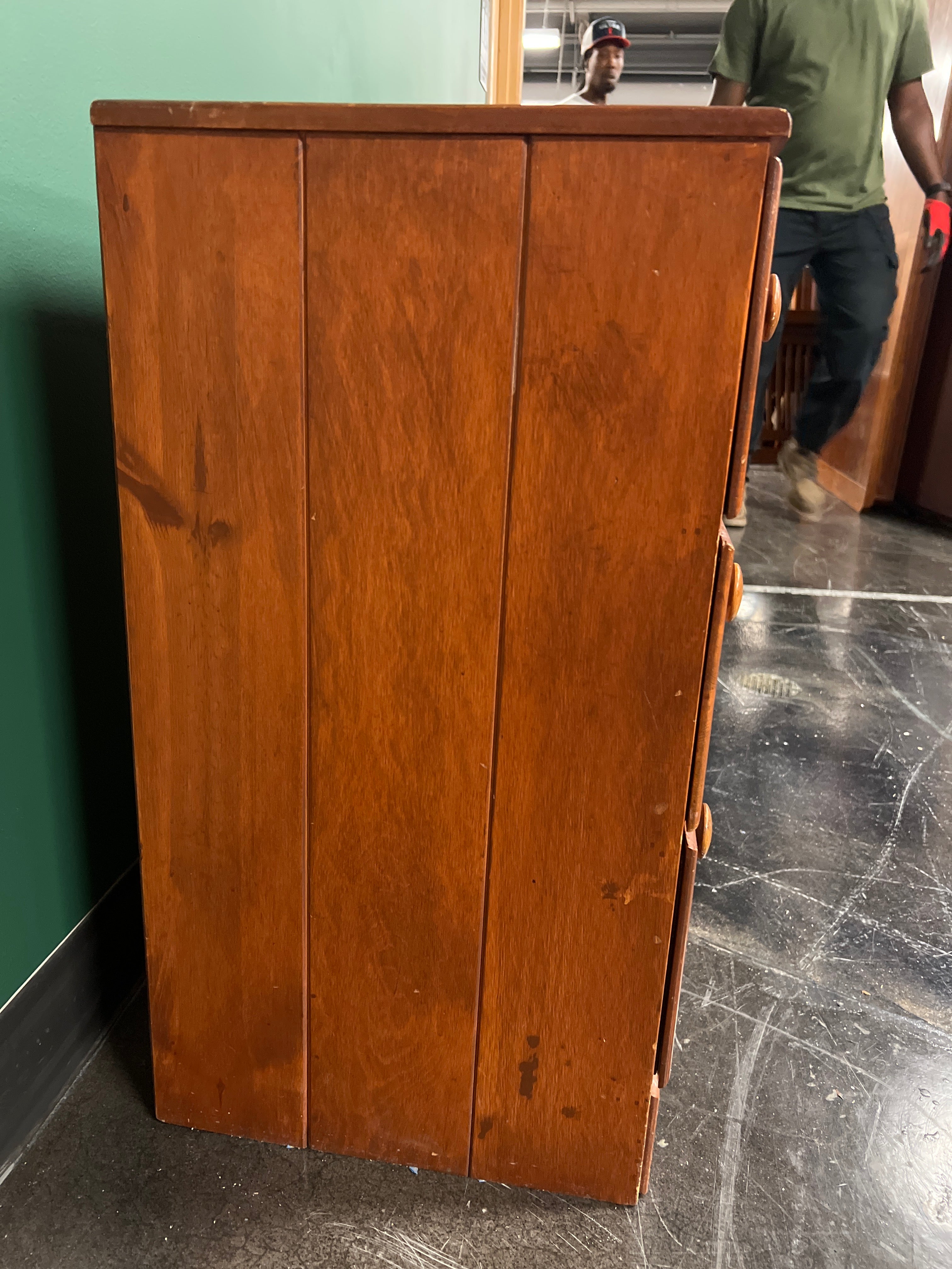 Rustic Three-Drawer Wooden Chest