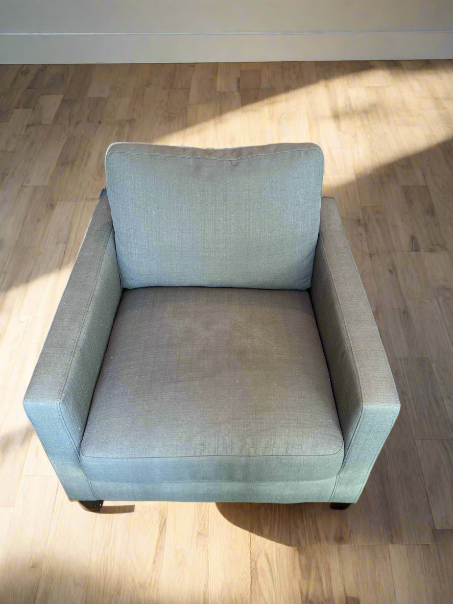 Modern Blue Upholstered Armchair