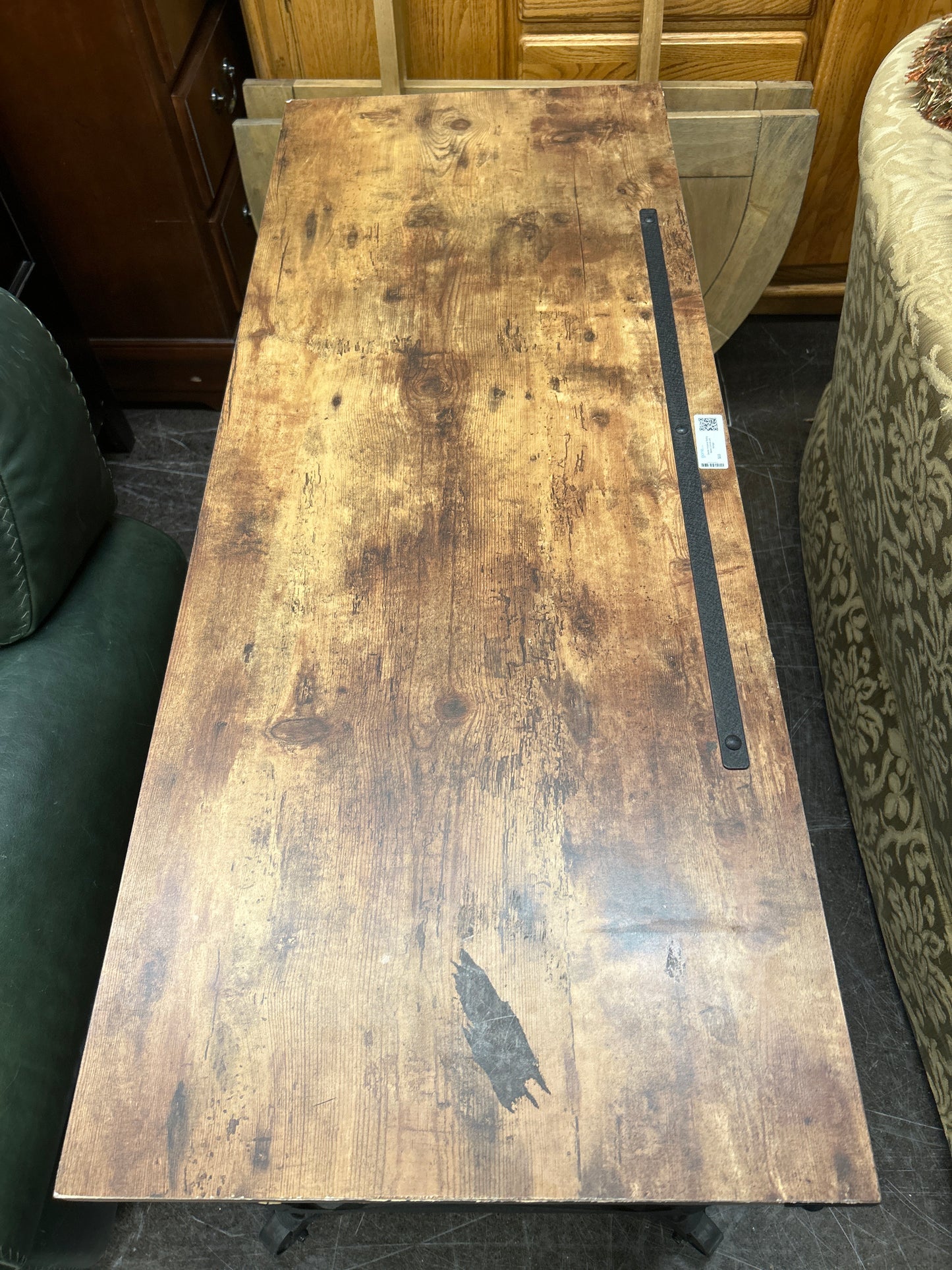 Sauder Industrial Rolling Media Console with Storage