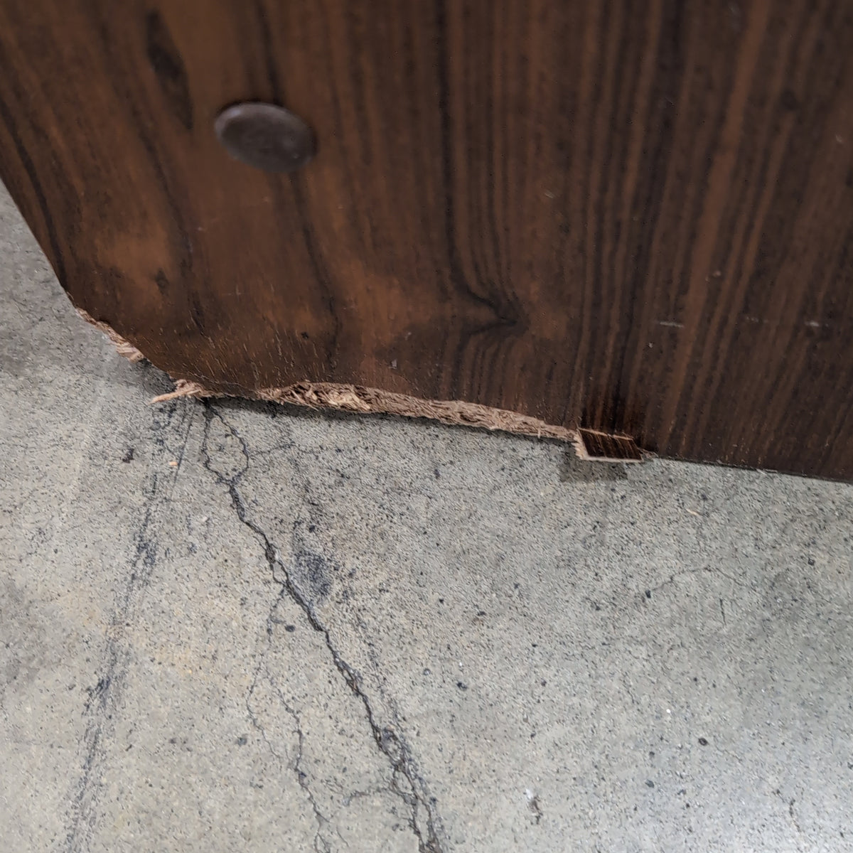 Rich Wood Grain Two-Door Buffet with Key Lock