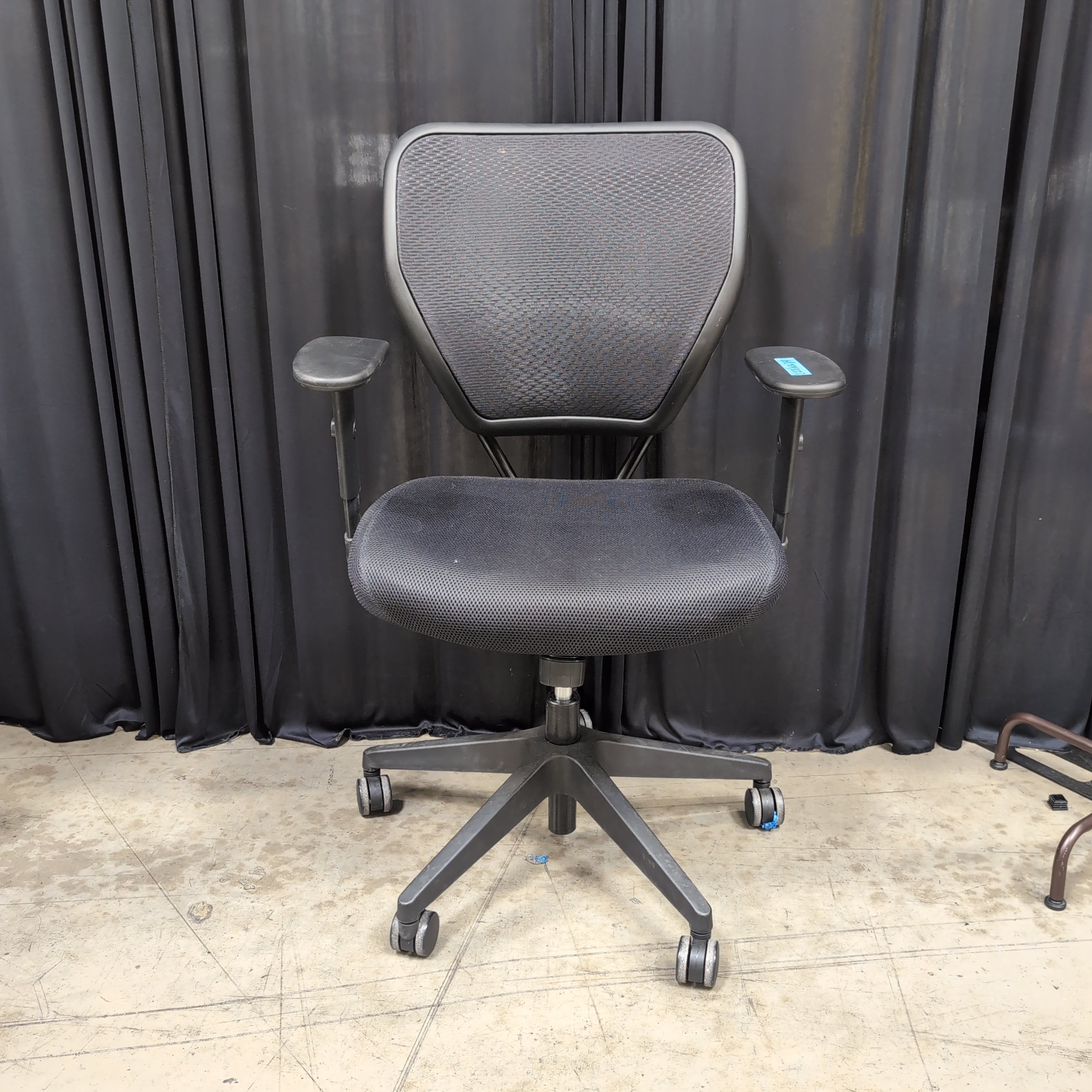 Black Mesh Fabric Rolling Office Chair with Adjustable Arms