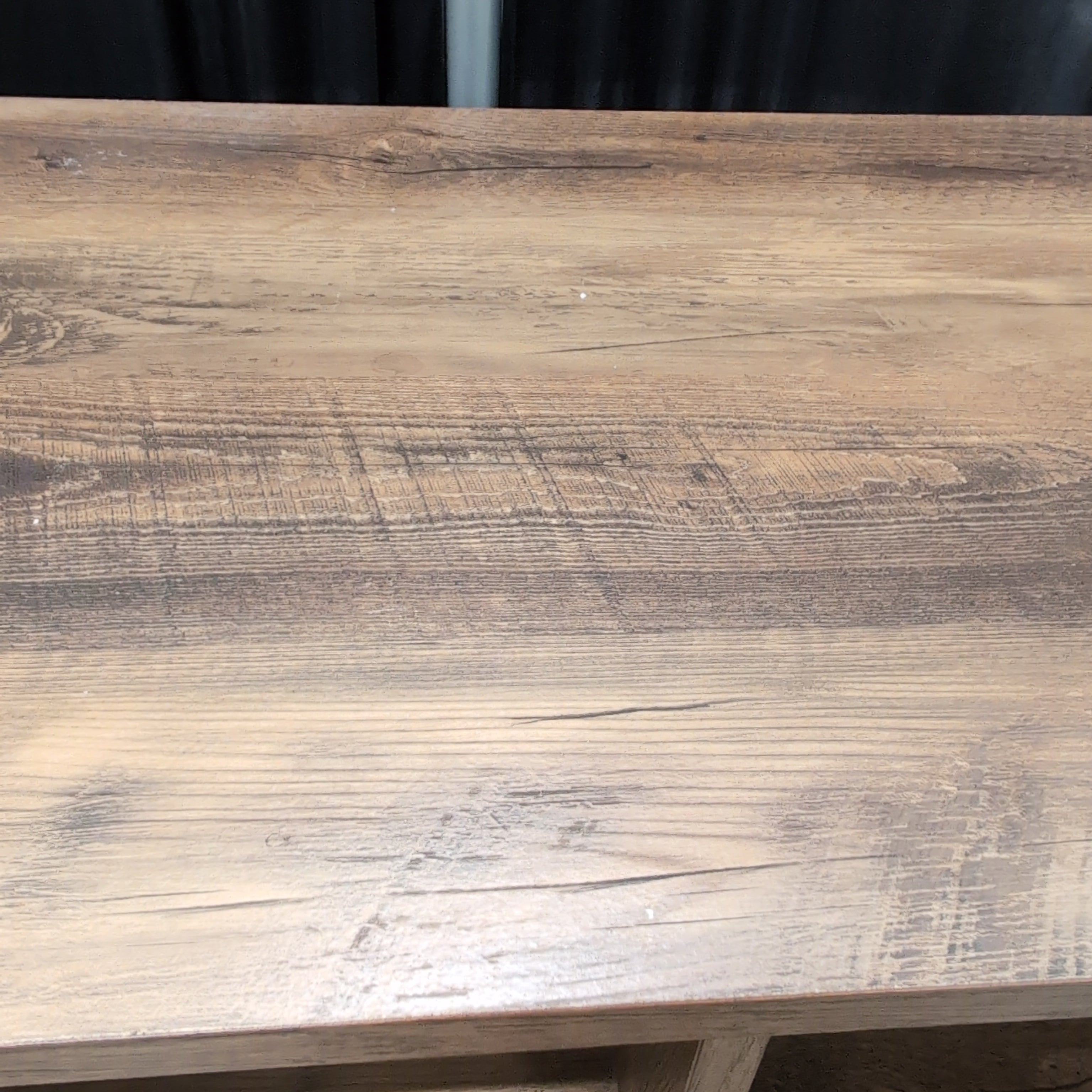 Brown Wood-Look Modern TV Stand with Angled Doors