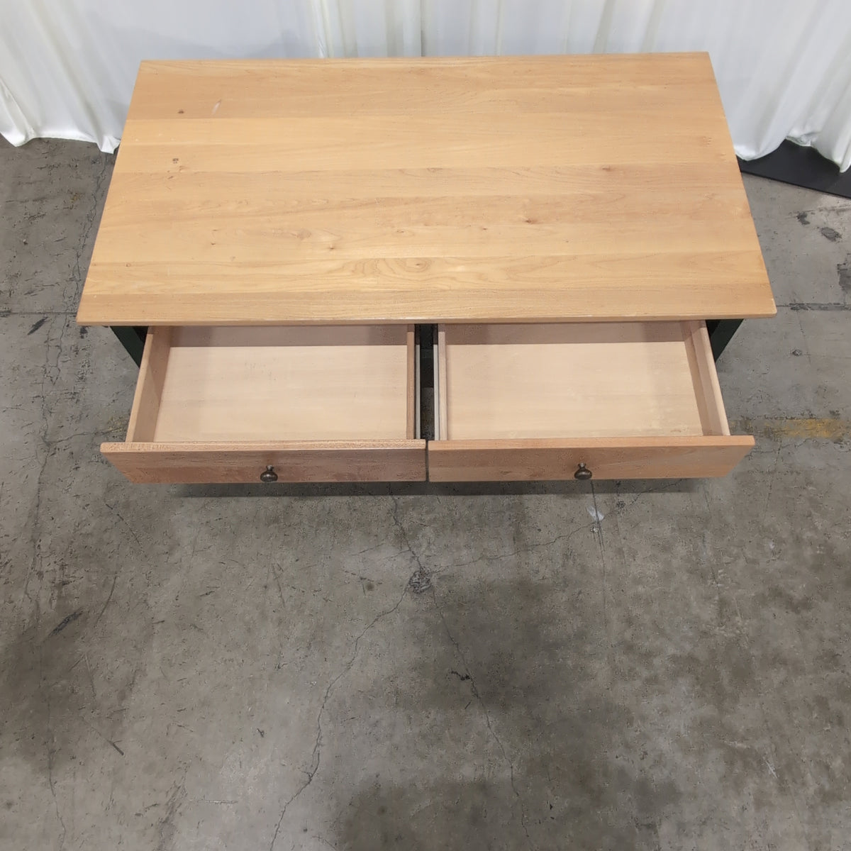 Two-Tone Wood Coffee Table with Drawers