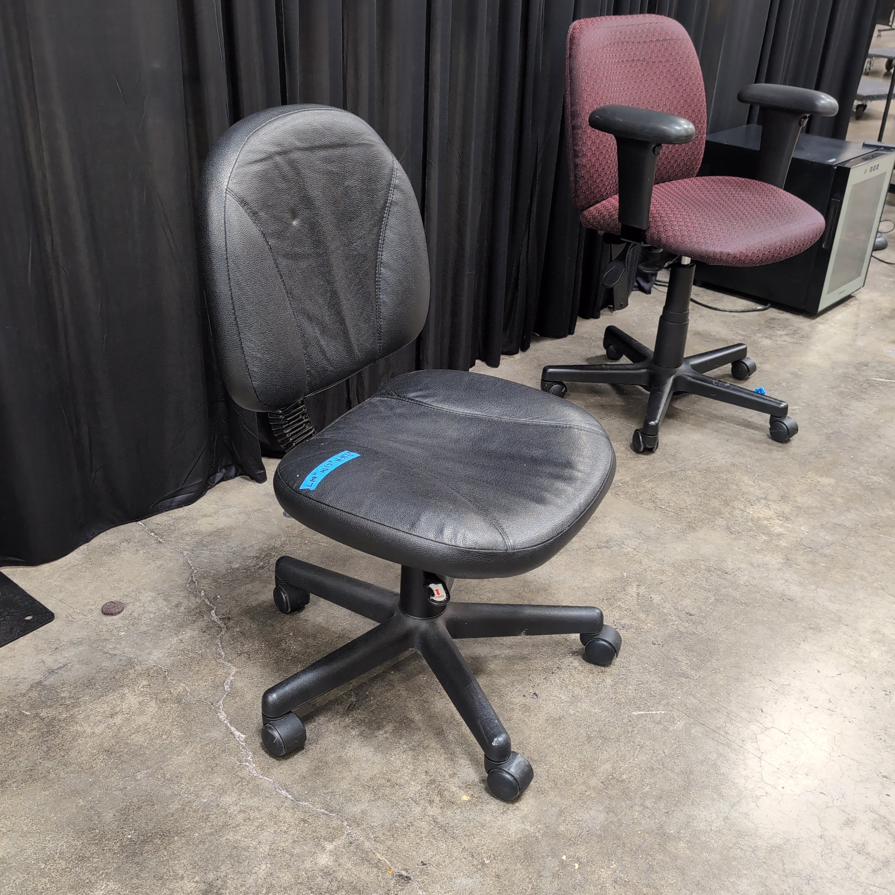 Black Faux Leather Swivel Office Chair