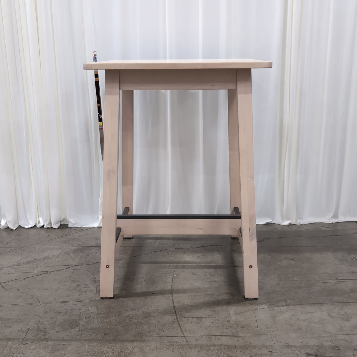 Square Light Wood Bar Table
