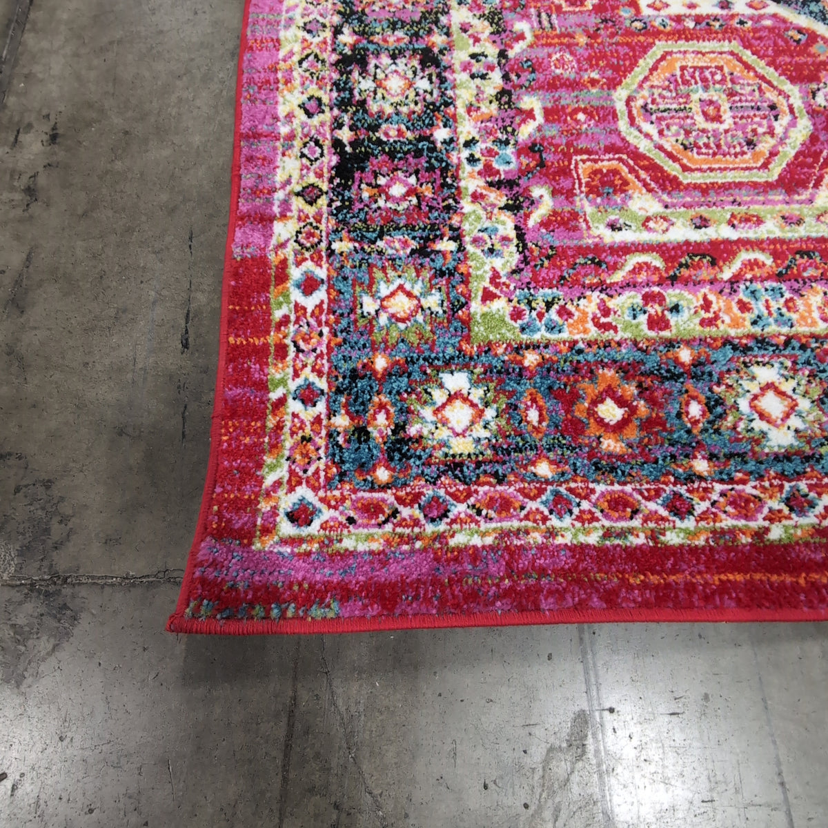 Vibrant Red Persian Style Area Rug
